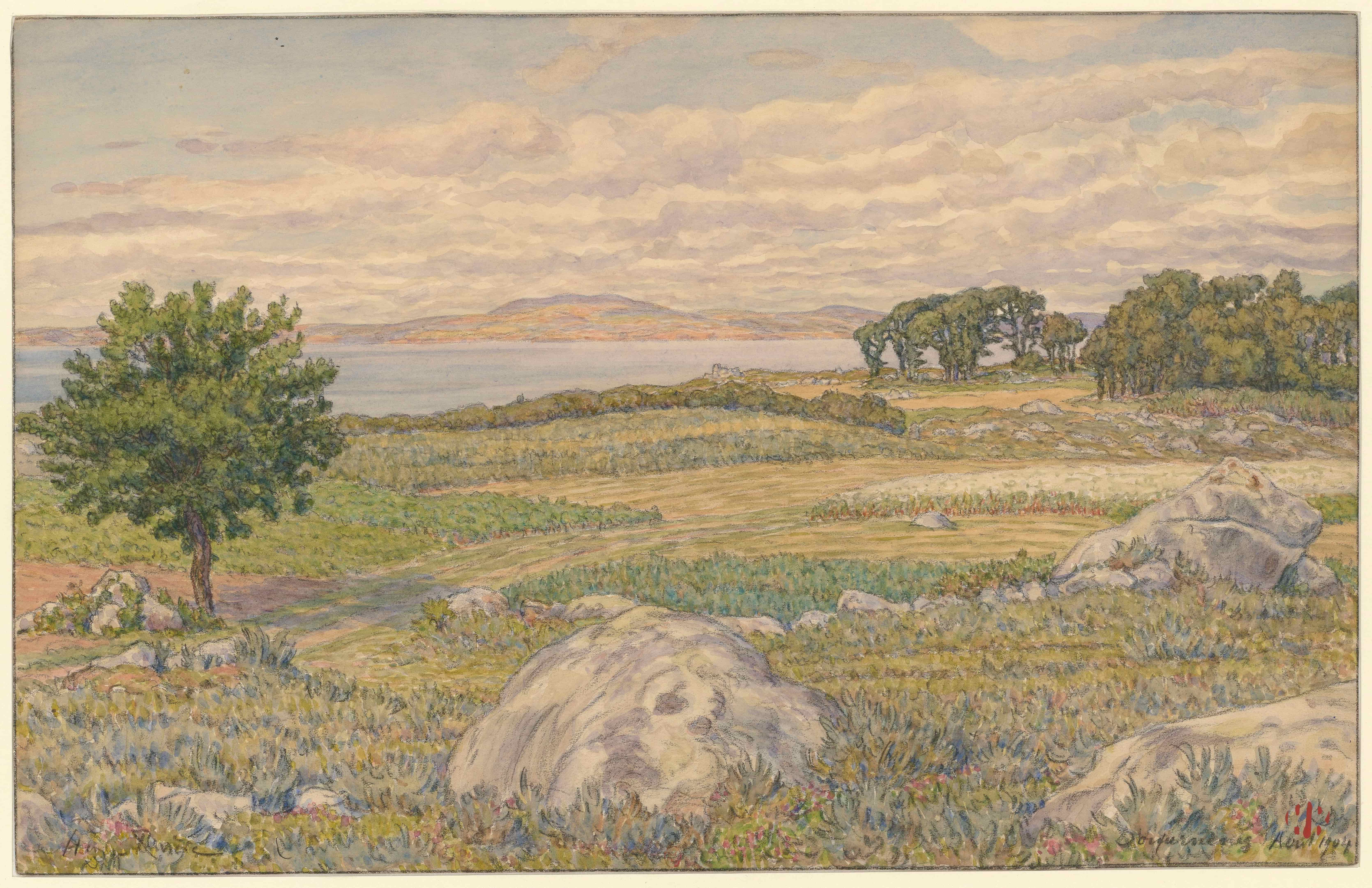 《杜阿尔纳内斯》（Douarnenez）｜亨利·里维埃 Henri Rivière｜1904