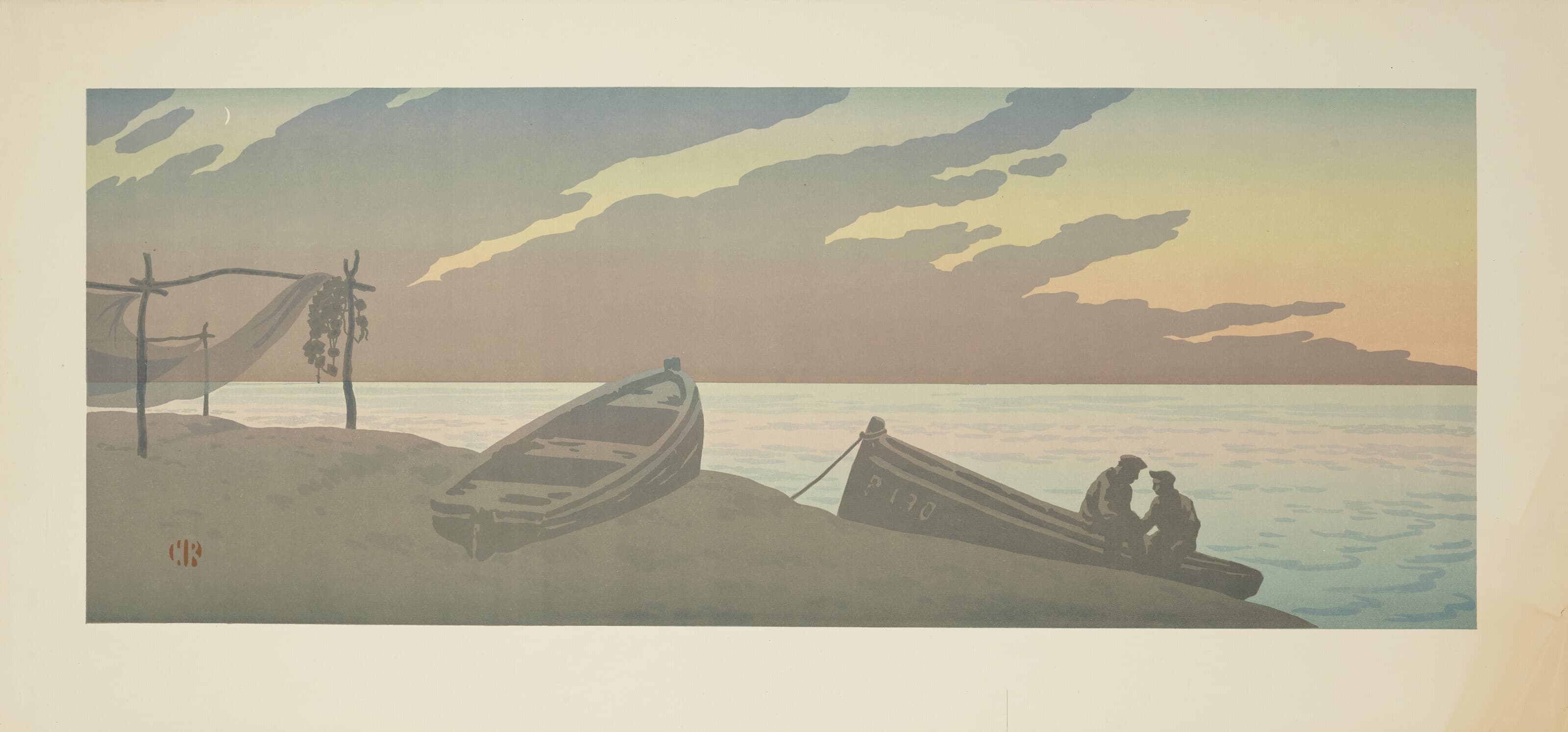 《晚上》（The evening）｜亨利·里维埃 Henri Rivière｜1906