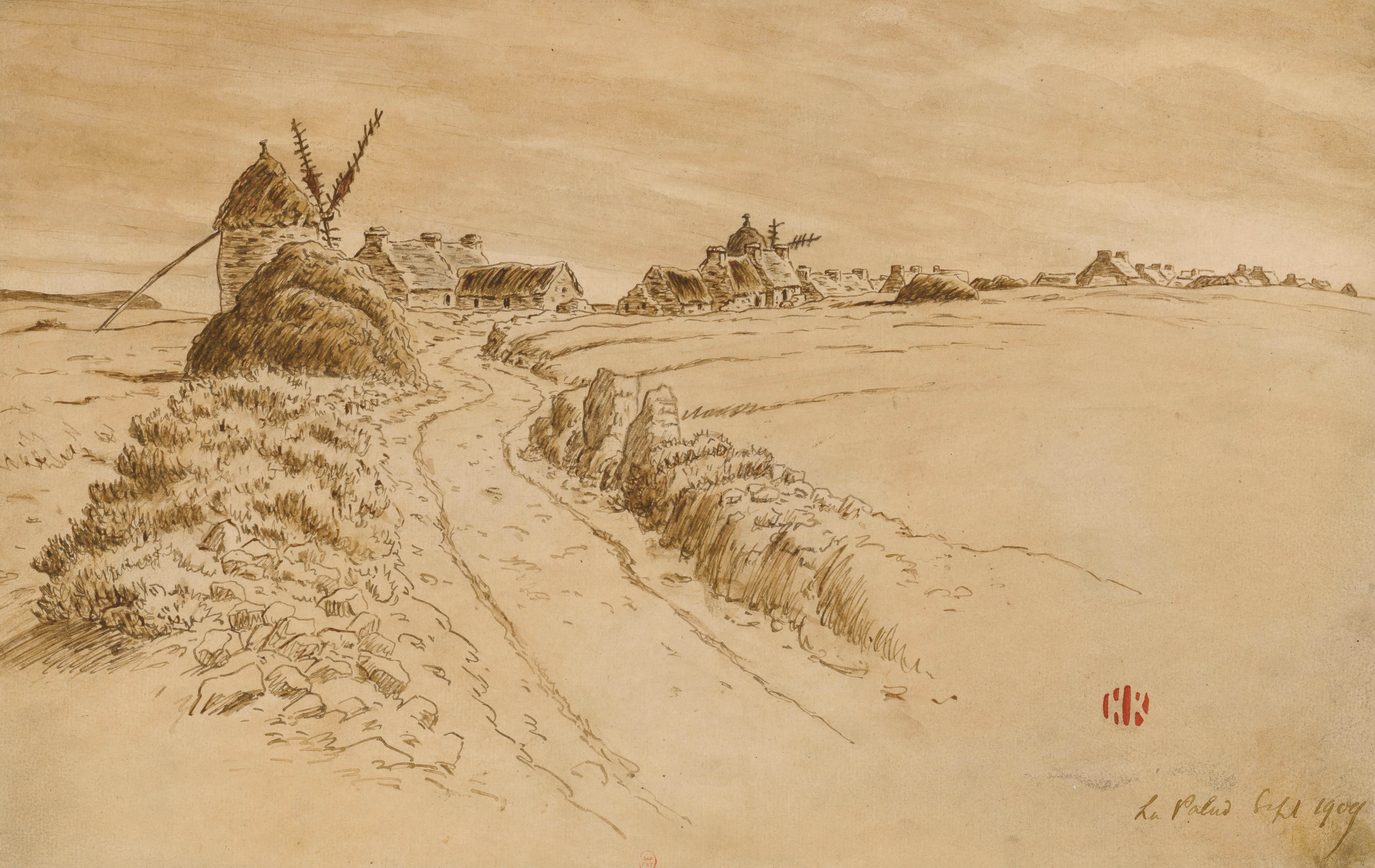 《疟疾》（Malaria）｜亨利·里维埃 Henri Rivière｜1909
