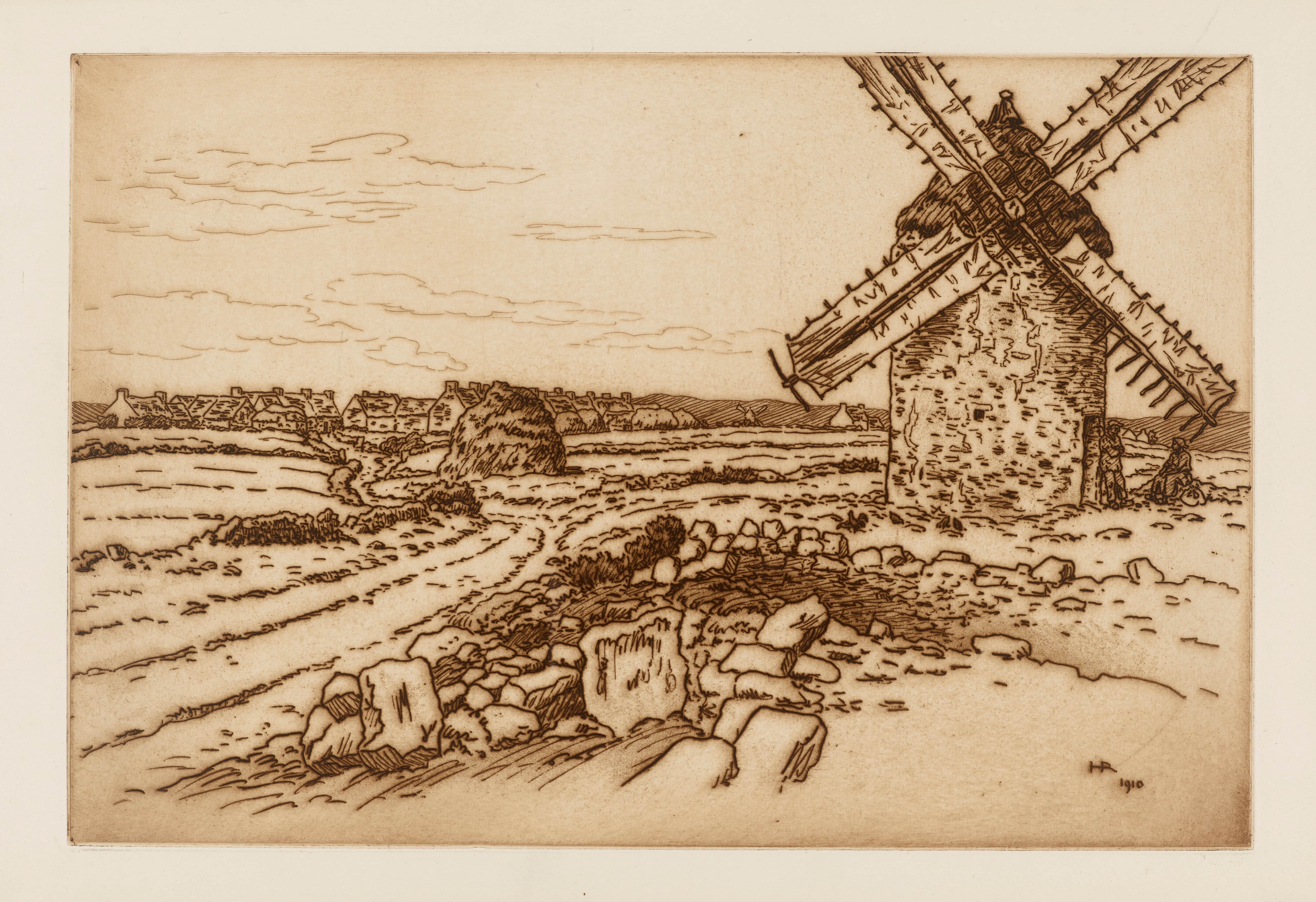 《拉帕鲁磨坊》（Moulin La Palue）｜亨利·里维埃 Henri Rivière｜1910
