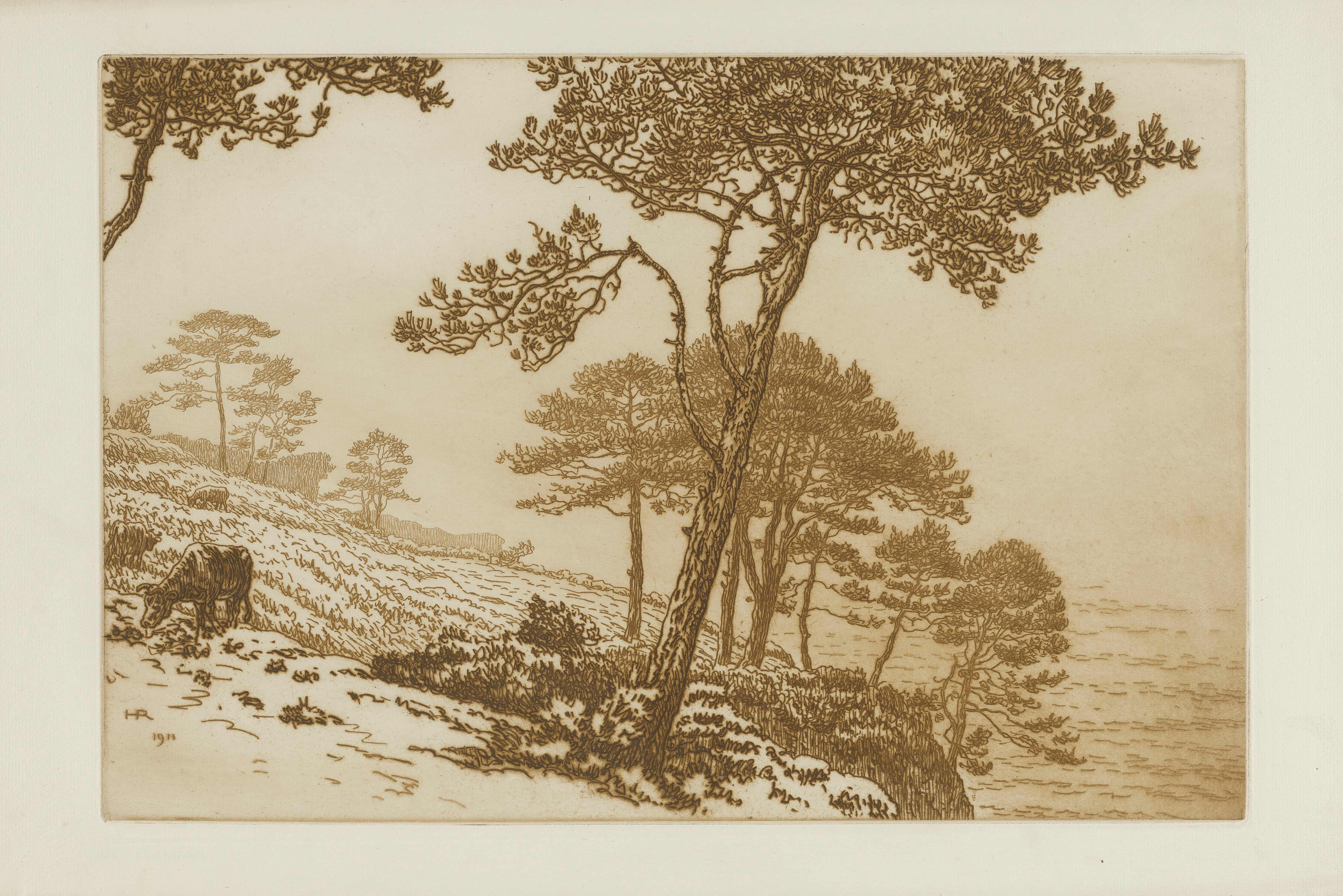 《有雾的早晨》（Foggy morning）｜亨利·里维埃 Henri Rivière｜1911