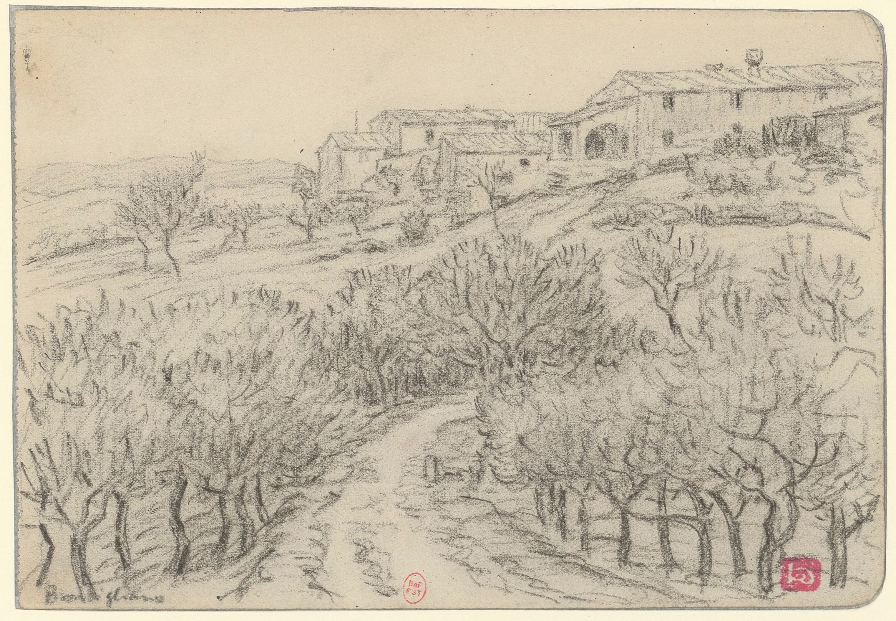 《布龙奇利亚诺》（Broncigliano）｜亨利·里维埃 Henri Rivière｜1913
