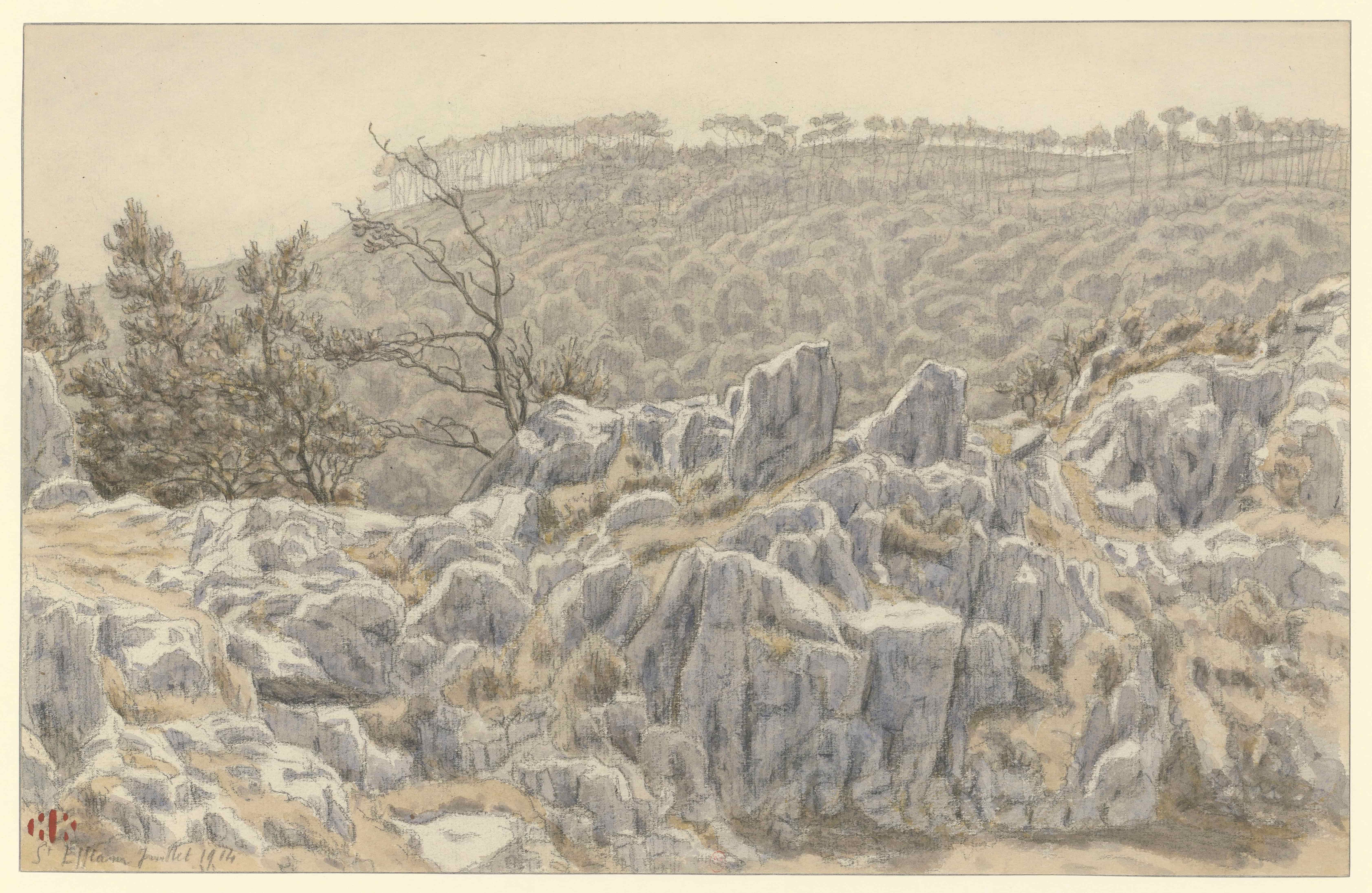 《圣埃夫拉姆》（St-Efflam）｜亨利·里维埃 Henri Rivière｜1914