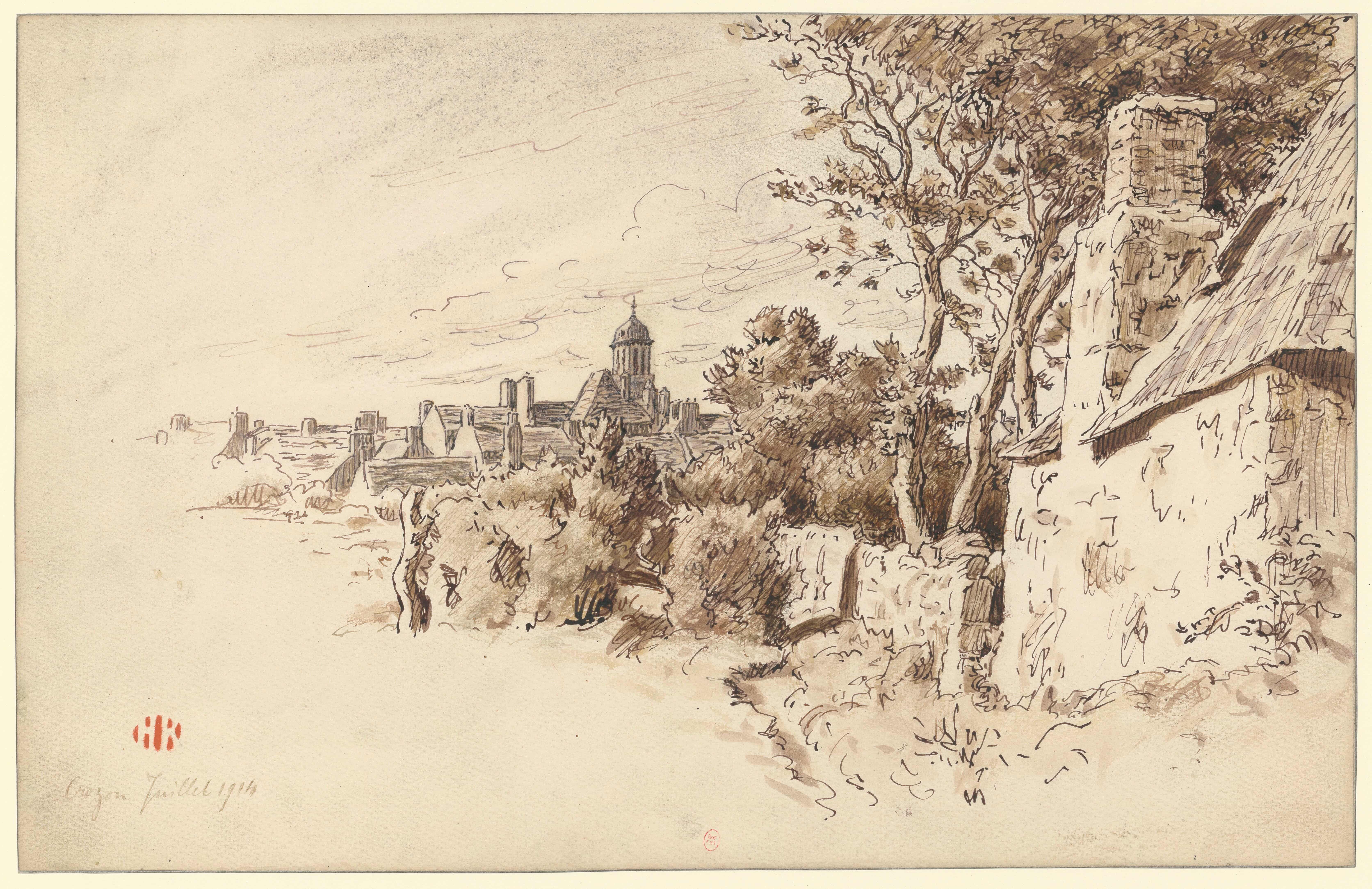 《克罗宗》（Crozon）｜亨利·里维埃 Henri Rivière｜1914