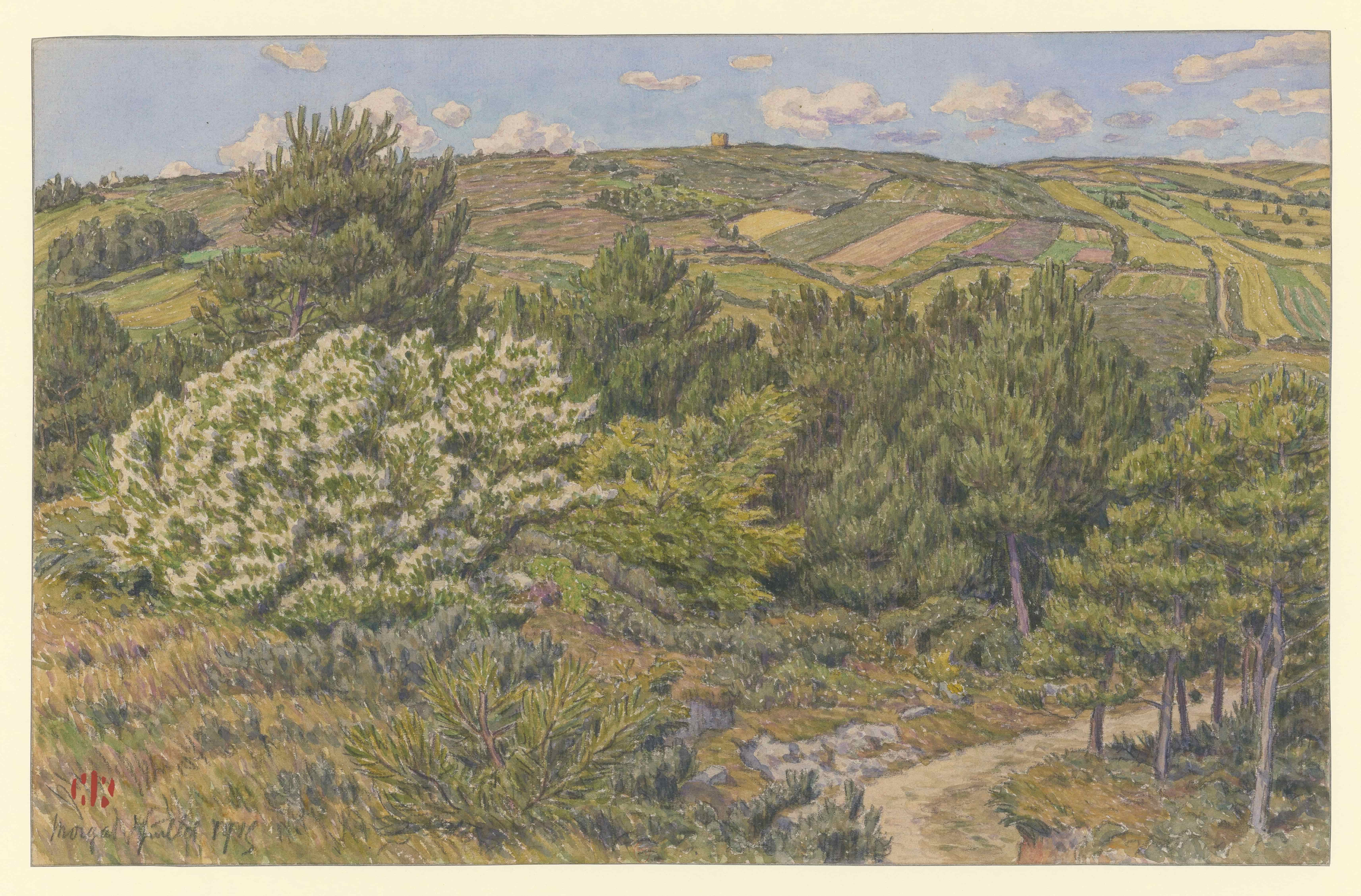 《Morgat（莫加特的小树林）》（Morgat (small wood in Morgat)）｜亨利·里维埃 Henri Rivière｜1915