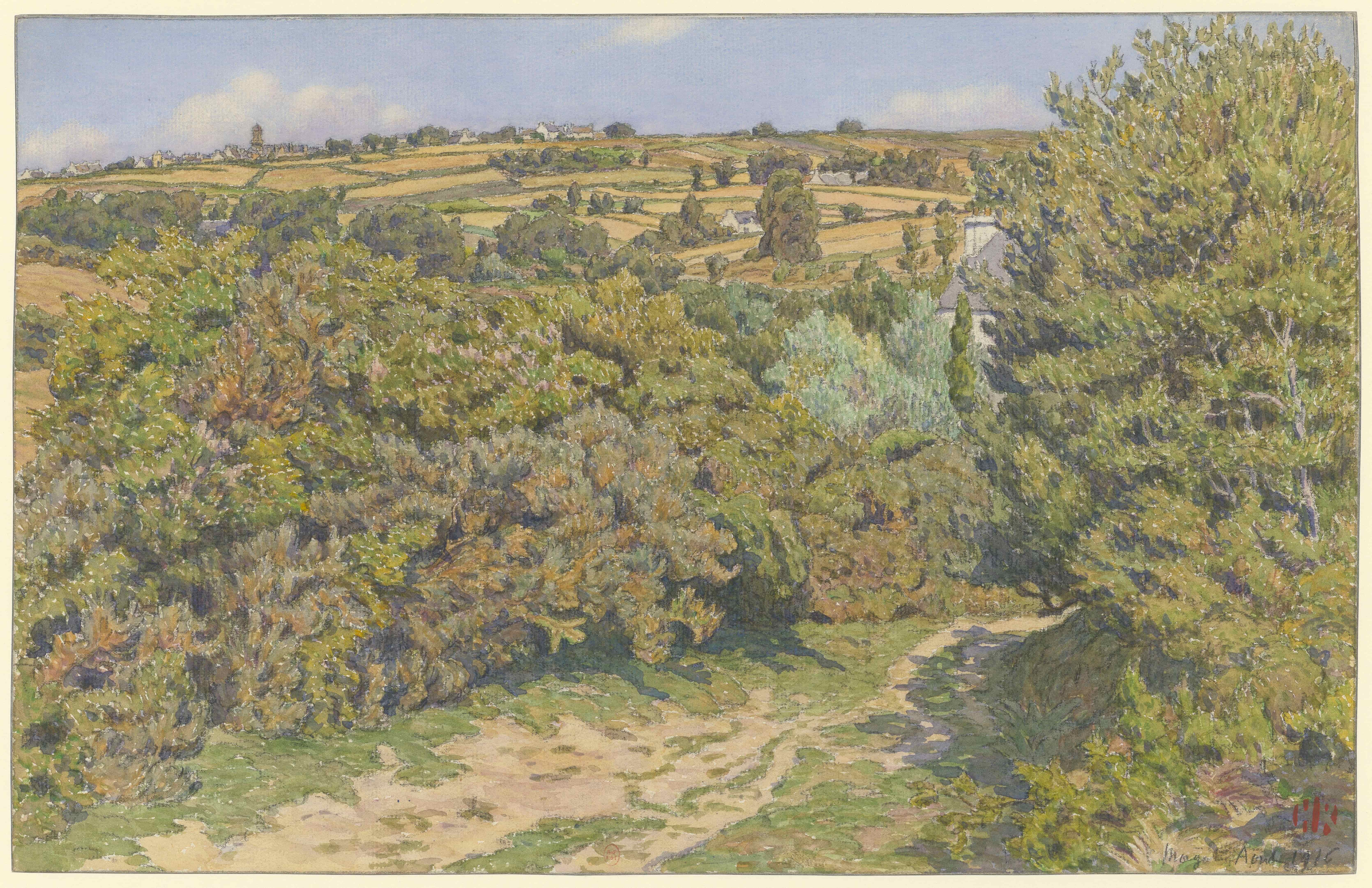《莫加特》（Morgat）｜亨利·里维埃 Henri Rivière｜1916