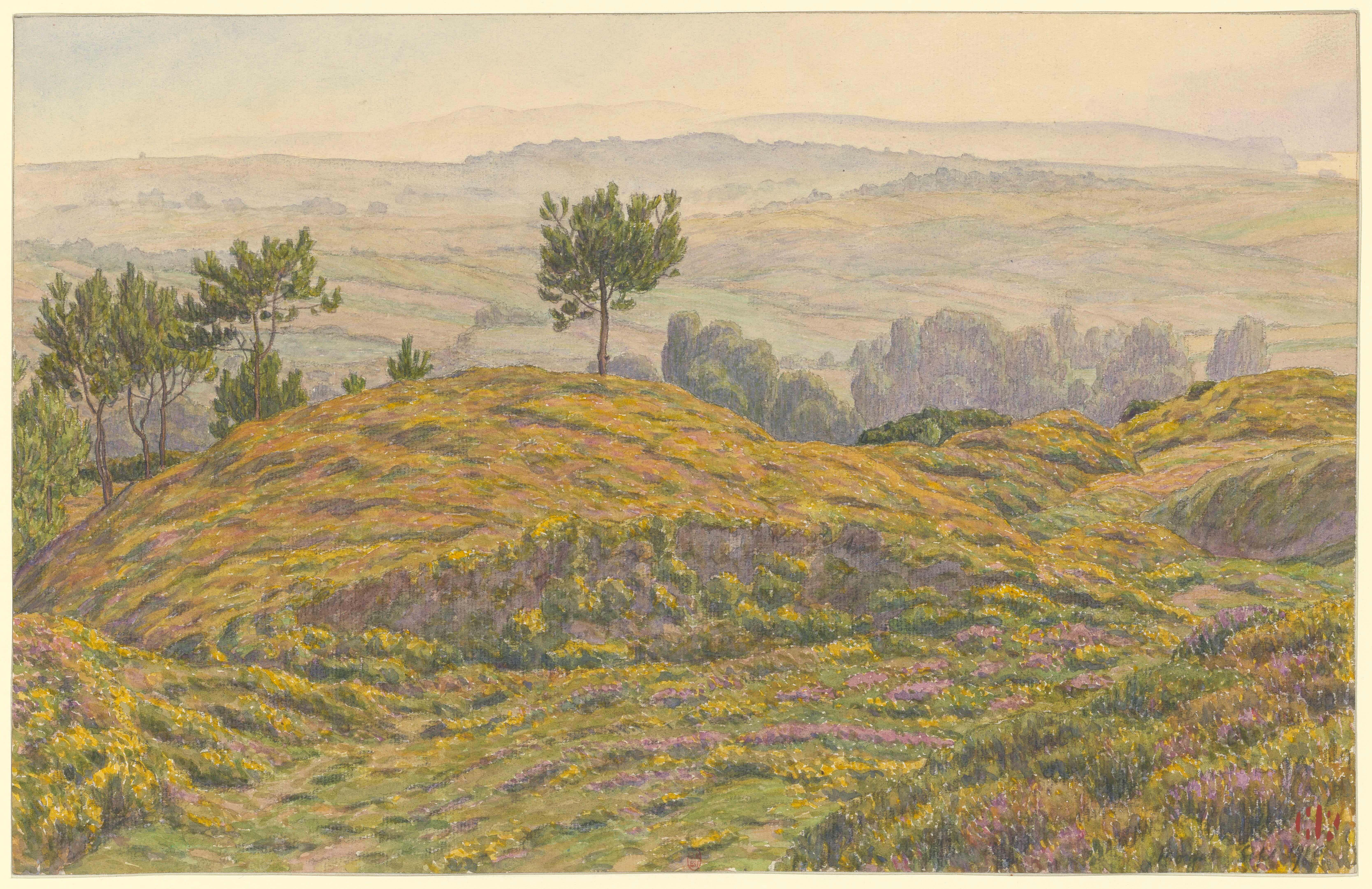 《莫加特》（Morgat）｜亨利·里维埃 Henri Rivière｜1916