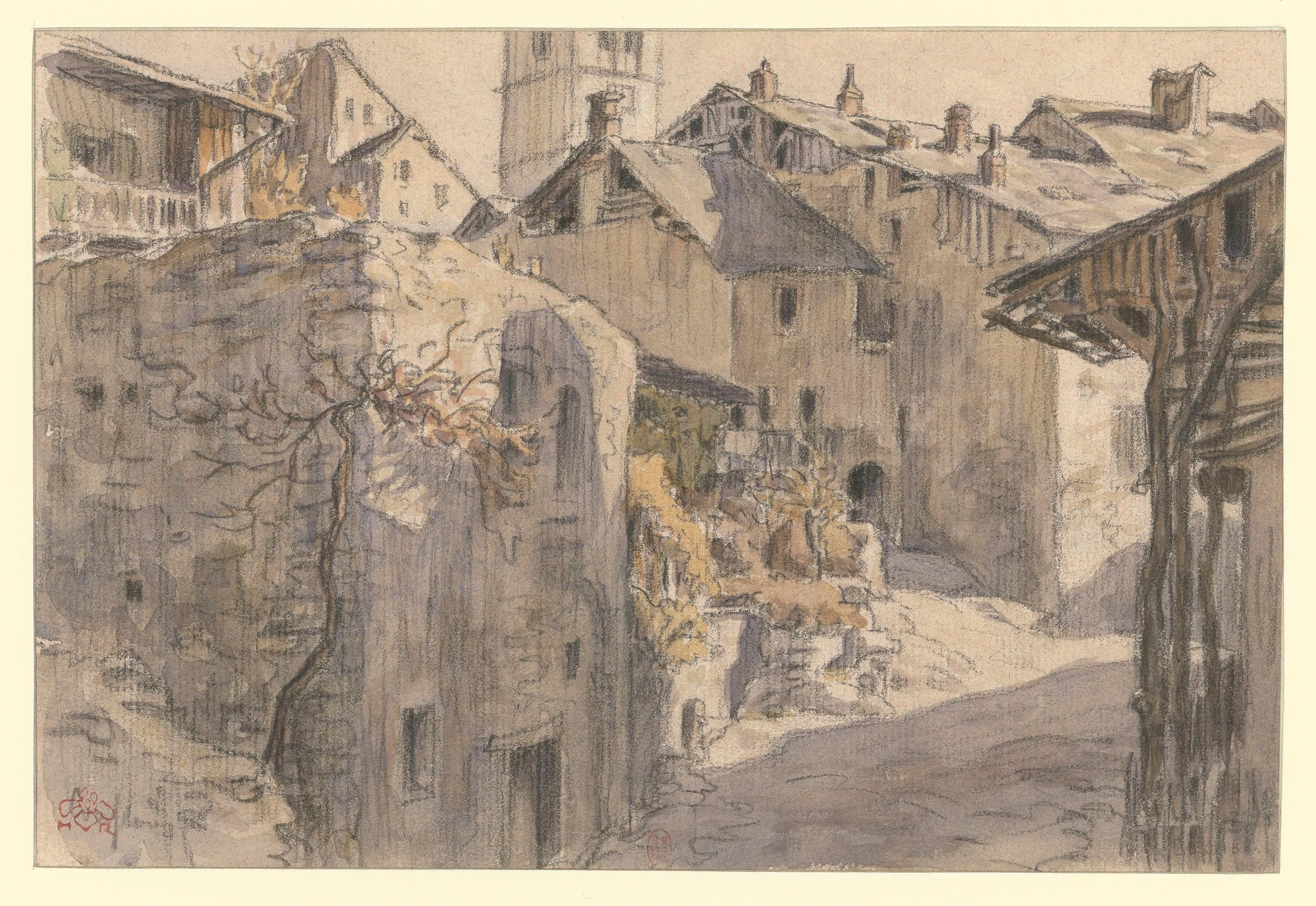 《孔夫兰斯》（Conflans）｜亨利·里维埃 Henri Rivière｜1918