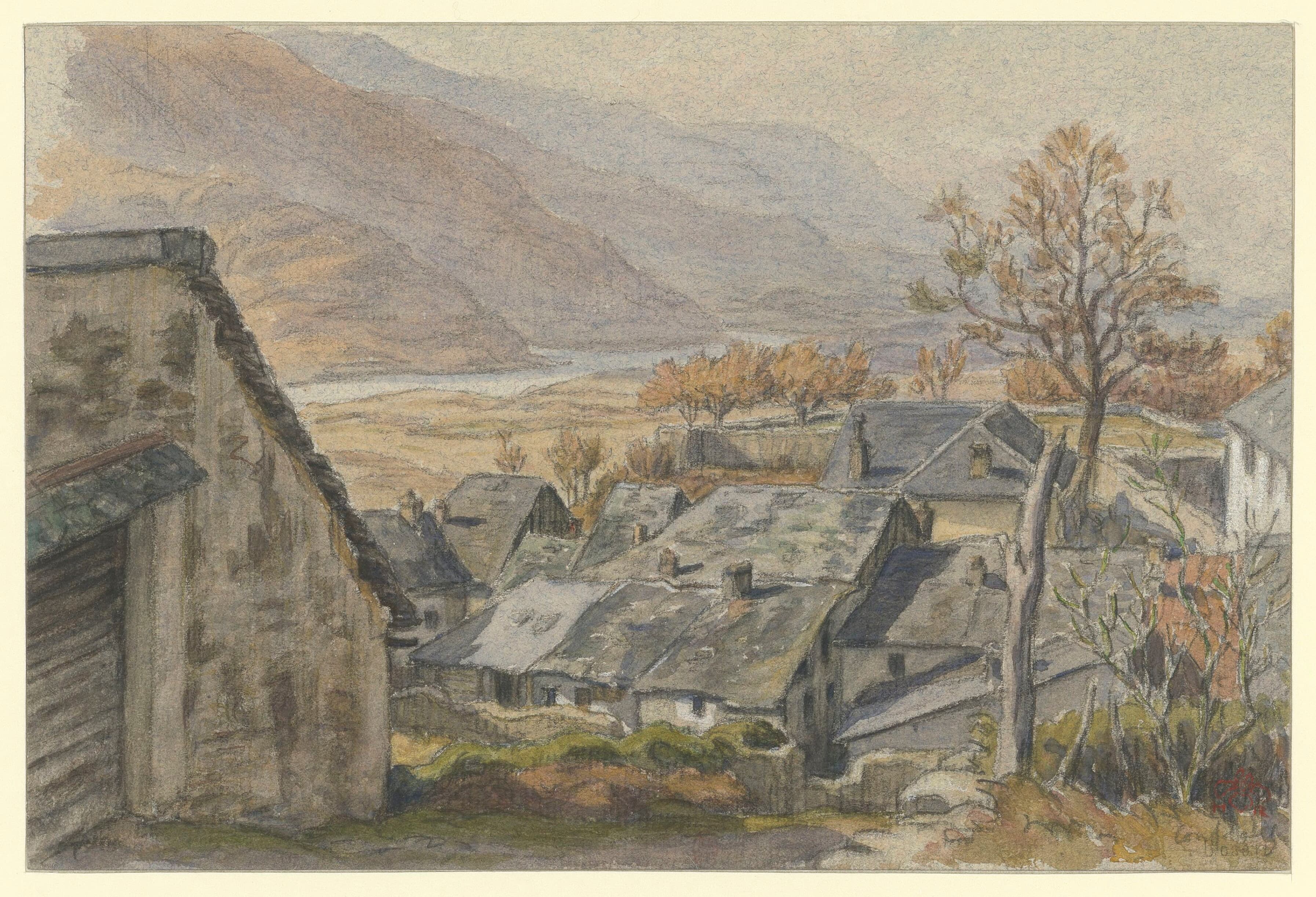 《孔夫兰斯》（Conflans）｜亨利·里维埃 Henri Rivière｜1918