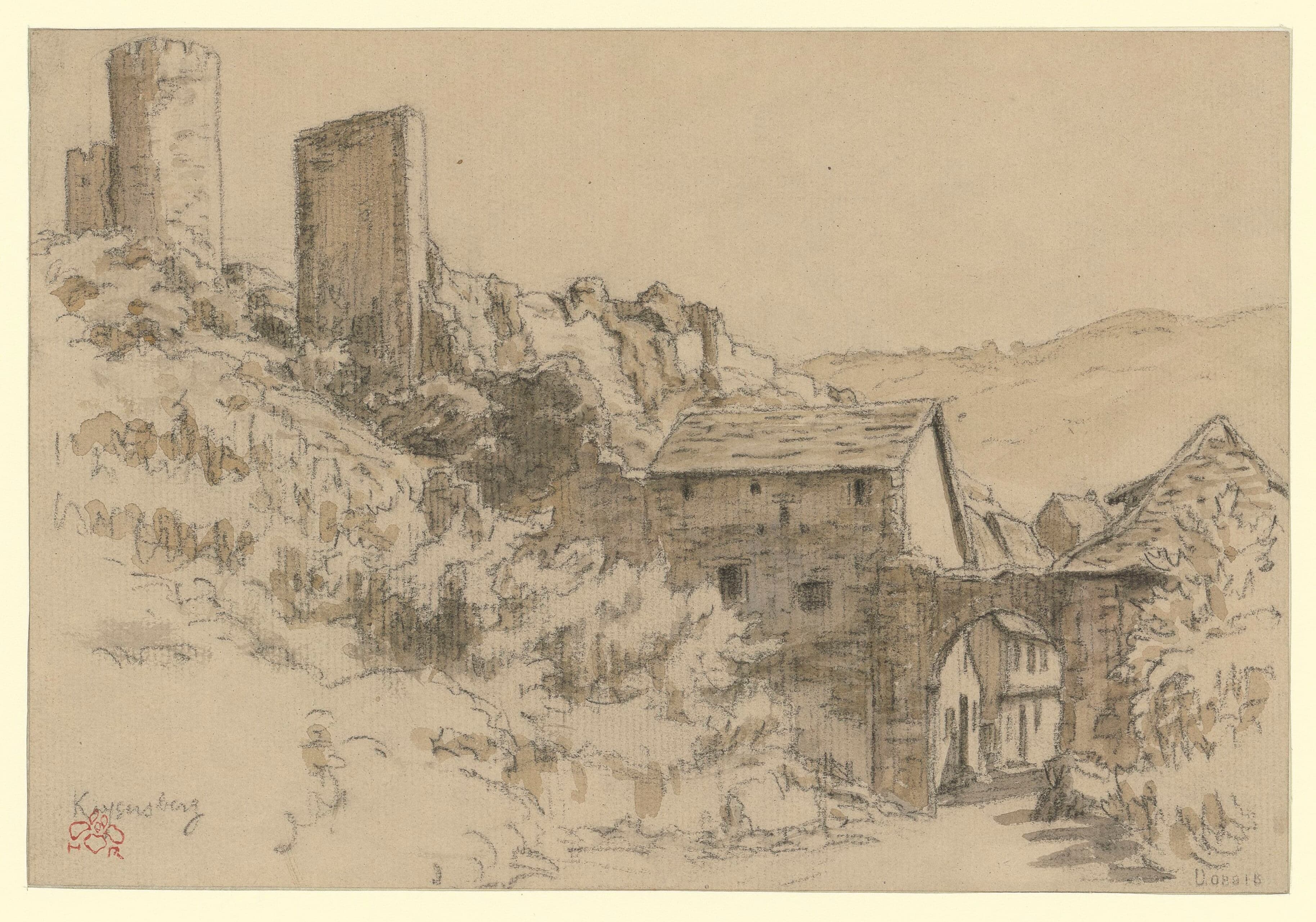 《凯瑟斯堡》（Kaysersberg）｜亨利·里维埃 Henri Rivière｜1919