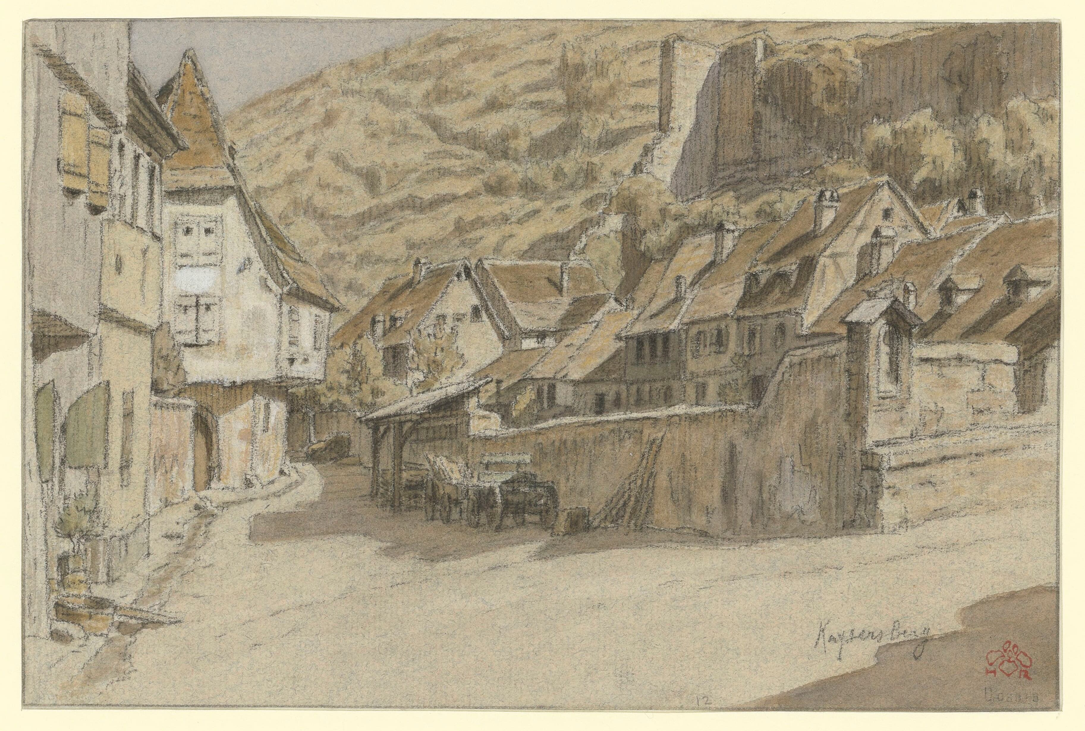 《凯瑟斯堡》（Kaysersberg）｜亨利·里维埃 Henri Rivière｜1919