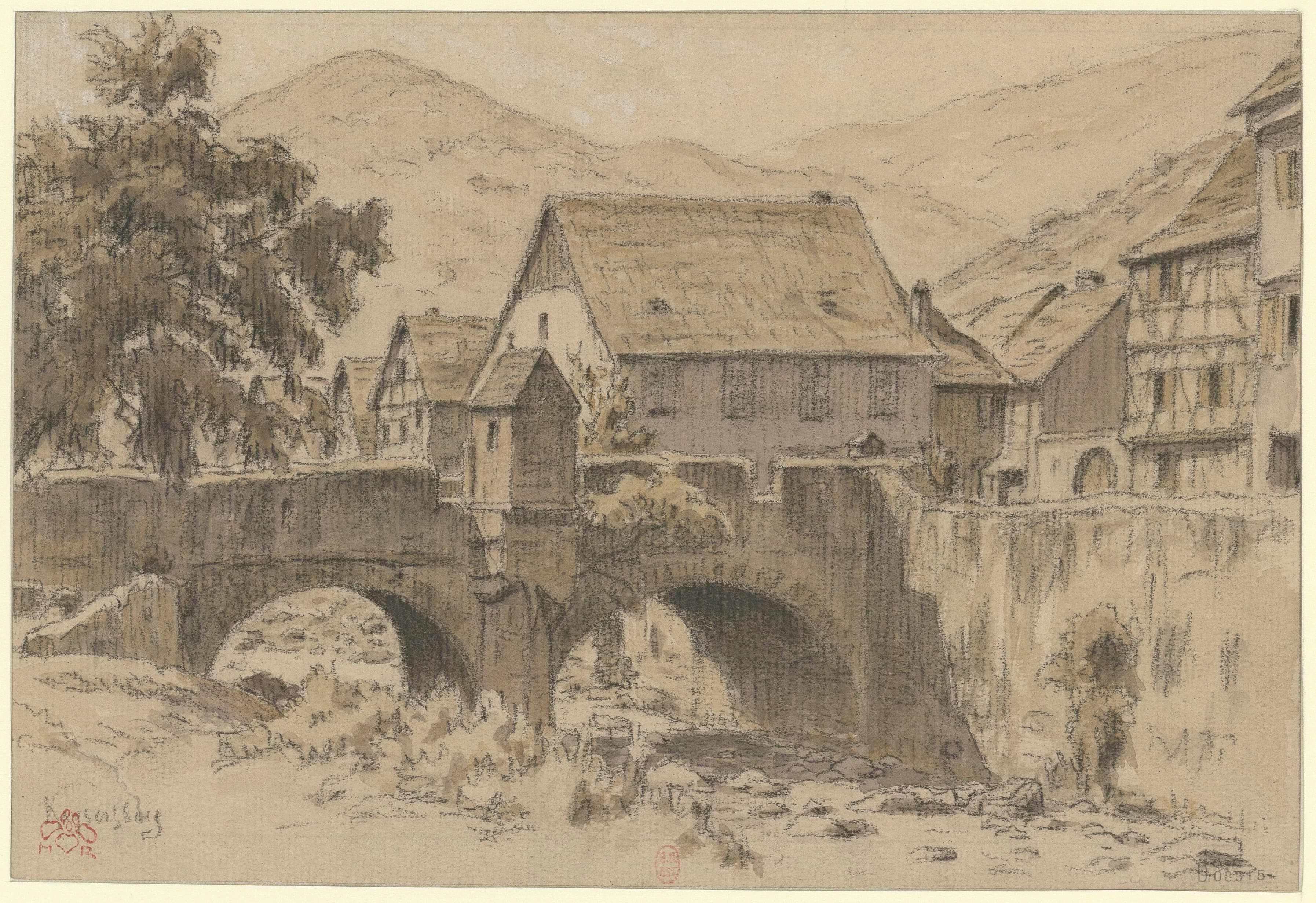 《凯瑟斯堡》（Kaysersberg）｜亨利·里维埃 Henri Rivière｜1919