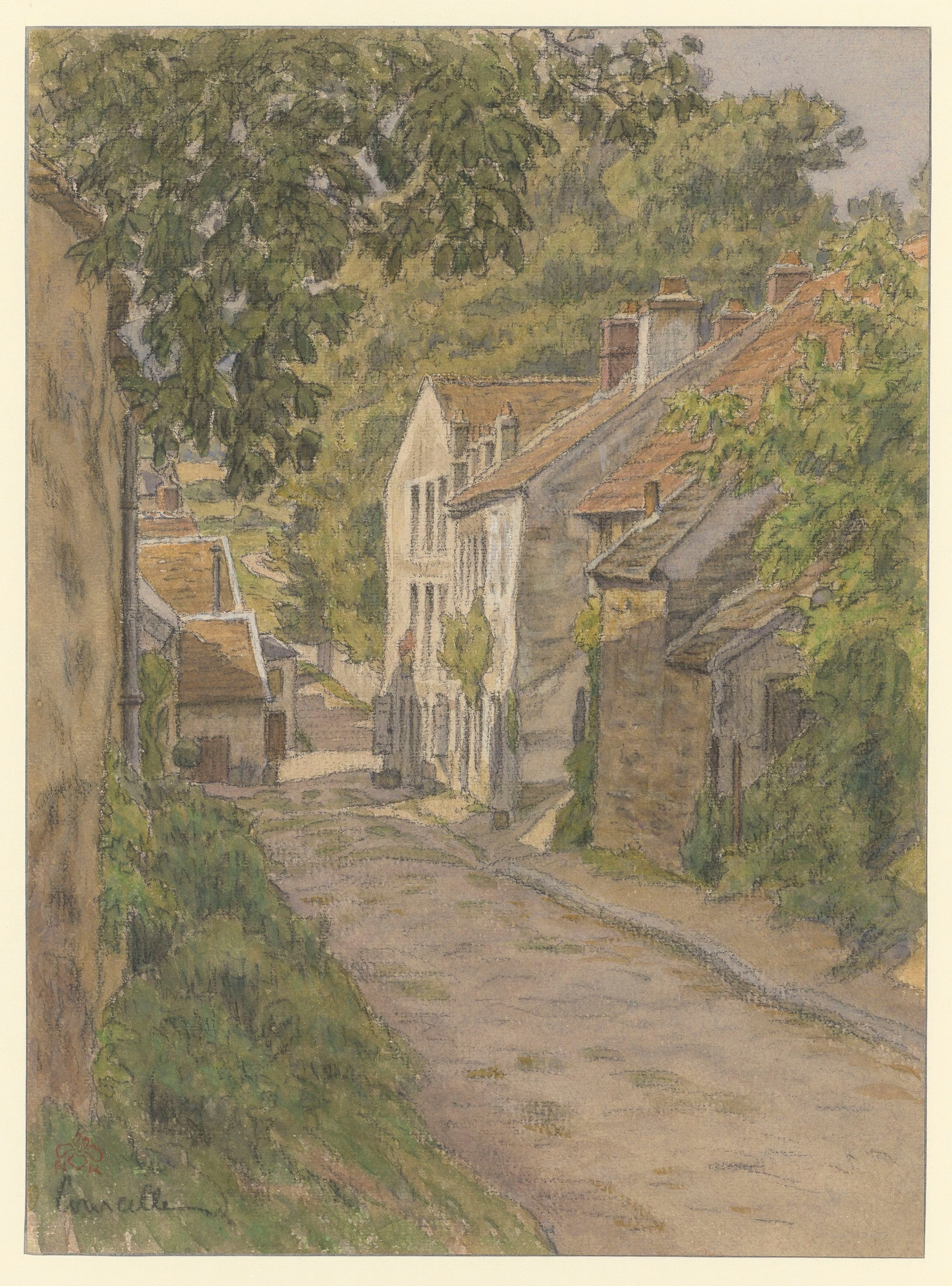 《库塞勒》（Courcelle）｜亨利·里维埃 Henri Rivière｜1920