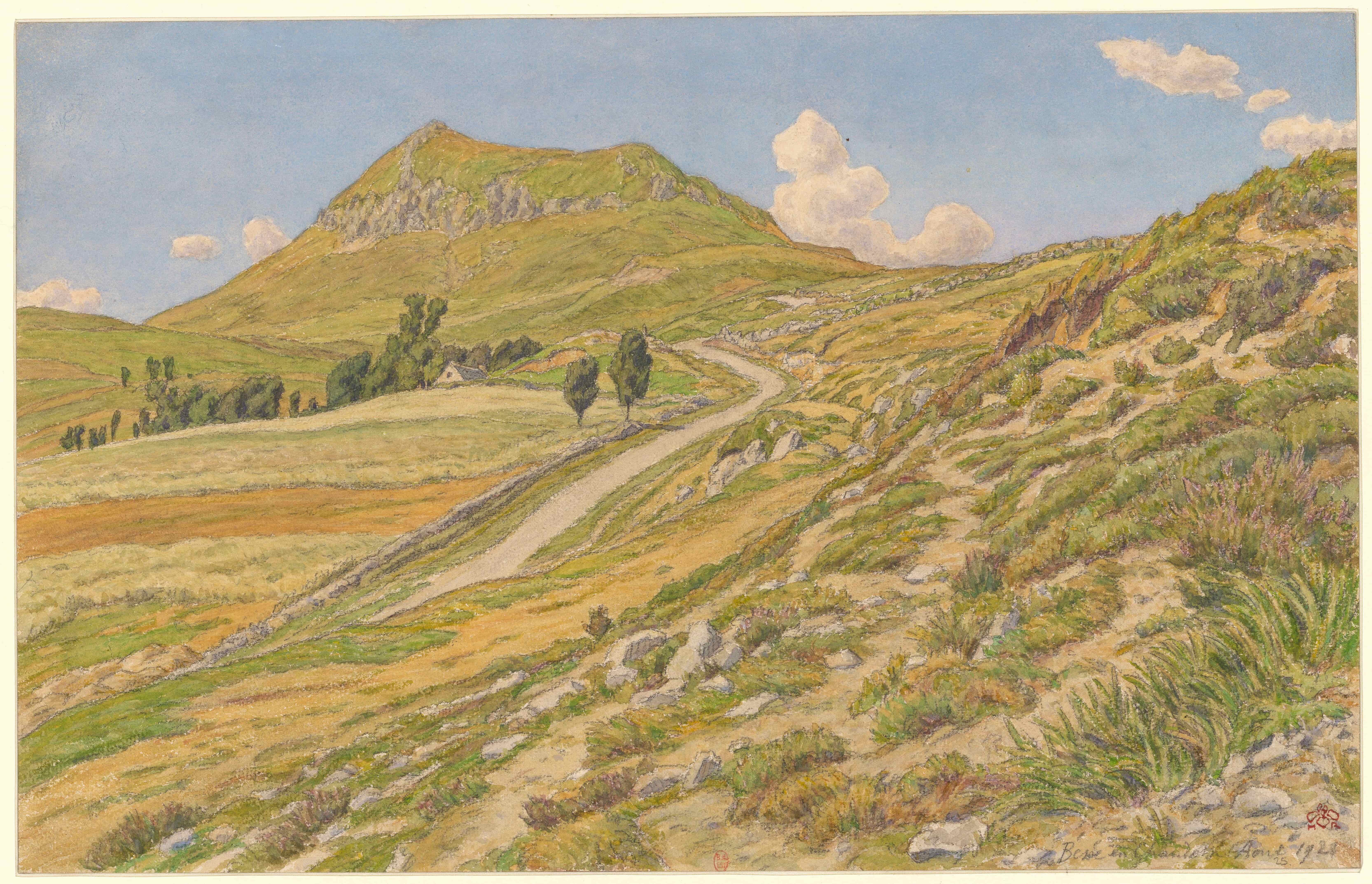 《贝斯昂尚德斯》（Besse-en-Chandesse）｜亨利·里维埃 Henri Rivière｜1921