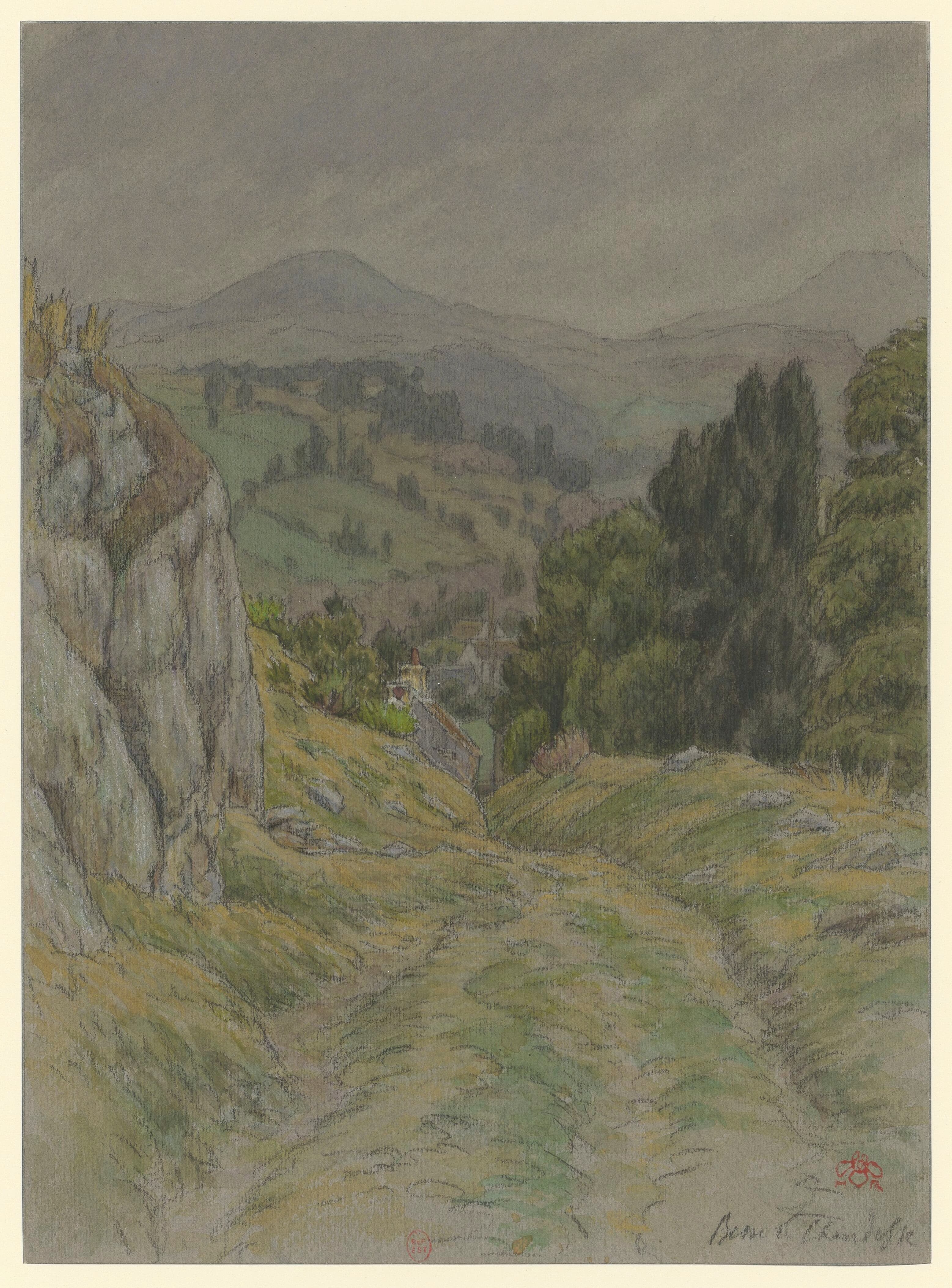 《贝斯昂尚德斯》（Besse-en-Chandesse）｜亨利·里维埃 Henri Rivière｜1921