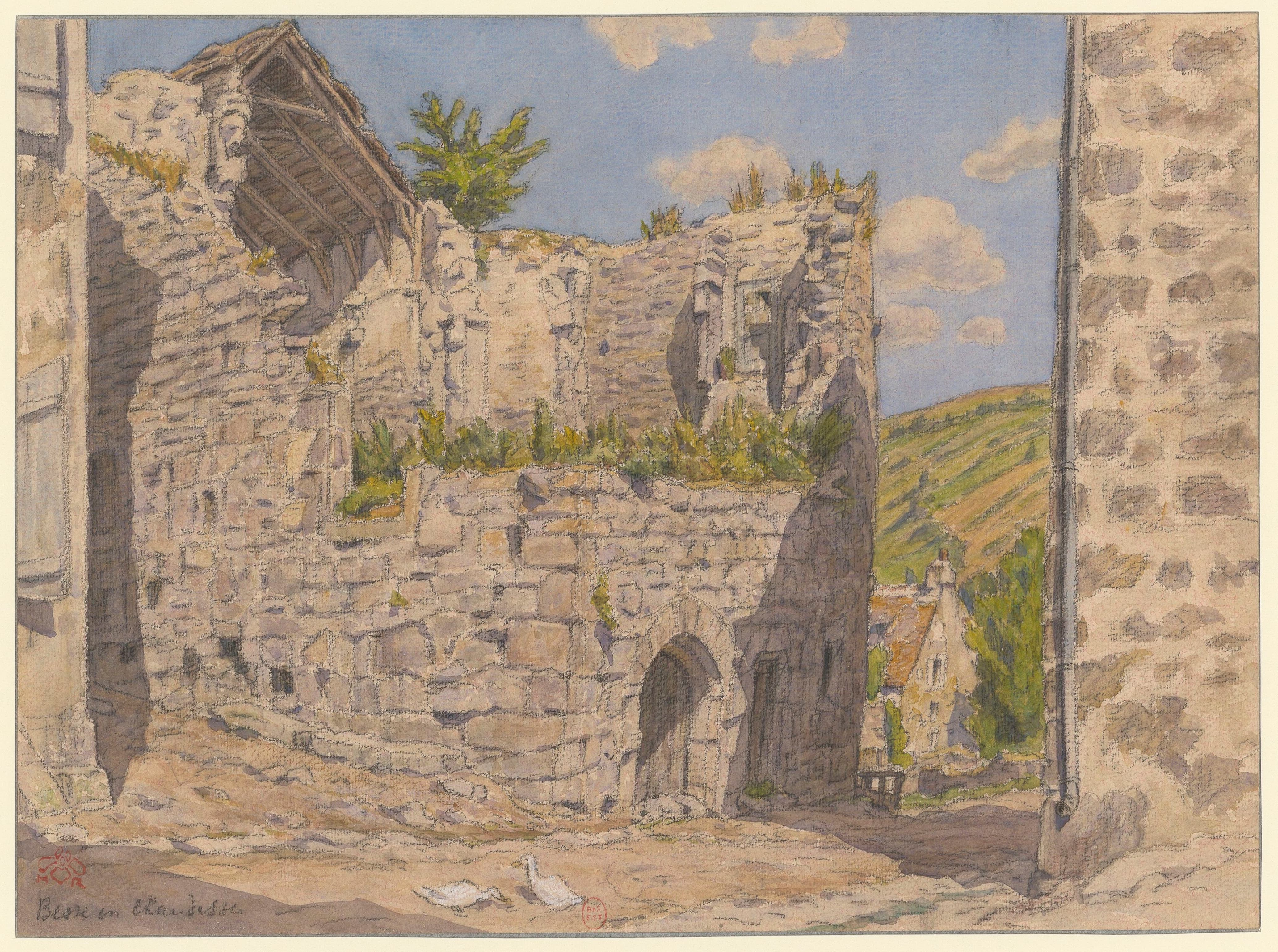 《贝斯昂尚德斯》（Besse-en-Chandesse）｜亨利·里维埃 Henri Rivière｜1921