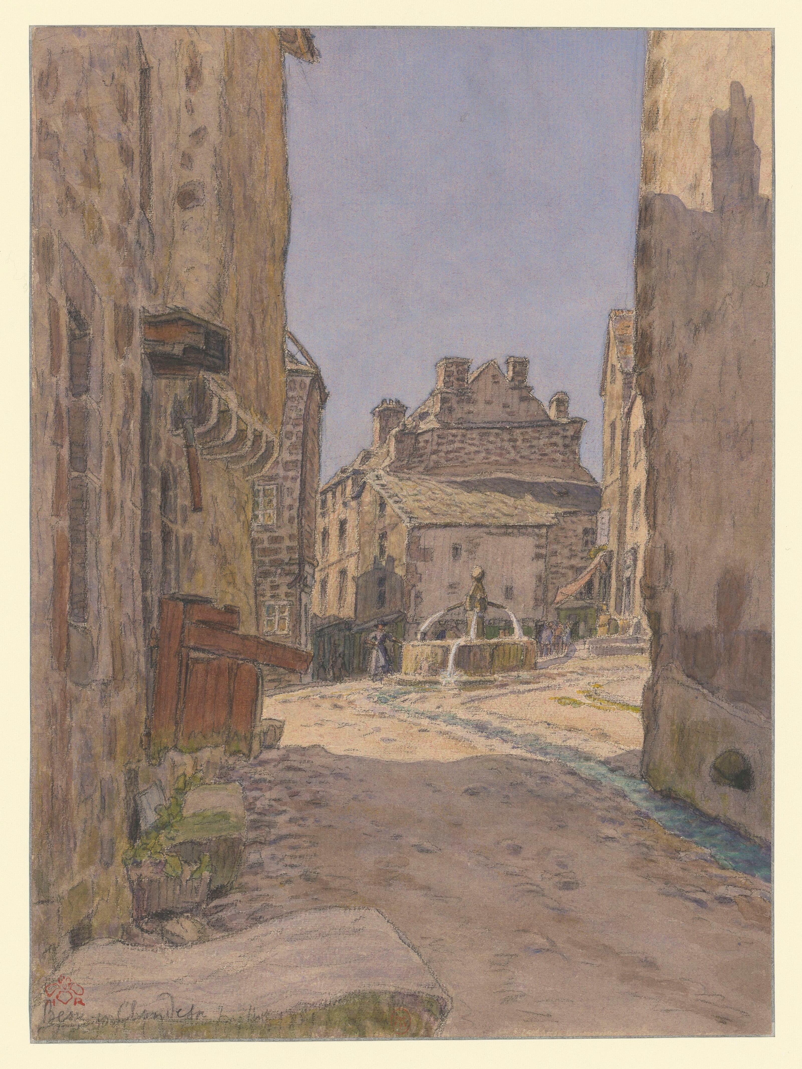 《贝斯昂尚德斯》（Besse-en-Chandesse）｜亨利·里维埃 Henri Rivière｜1921