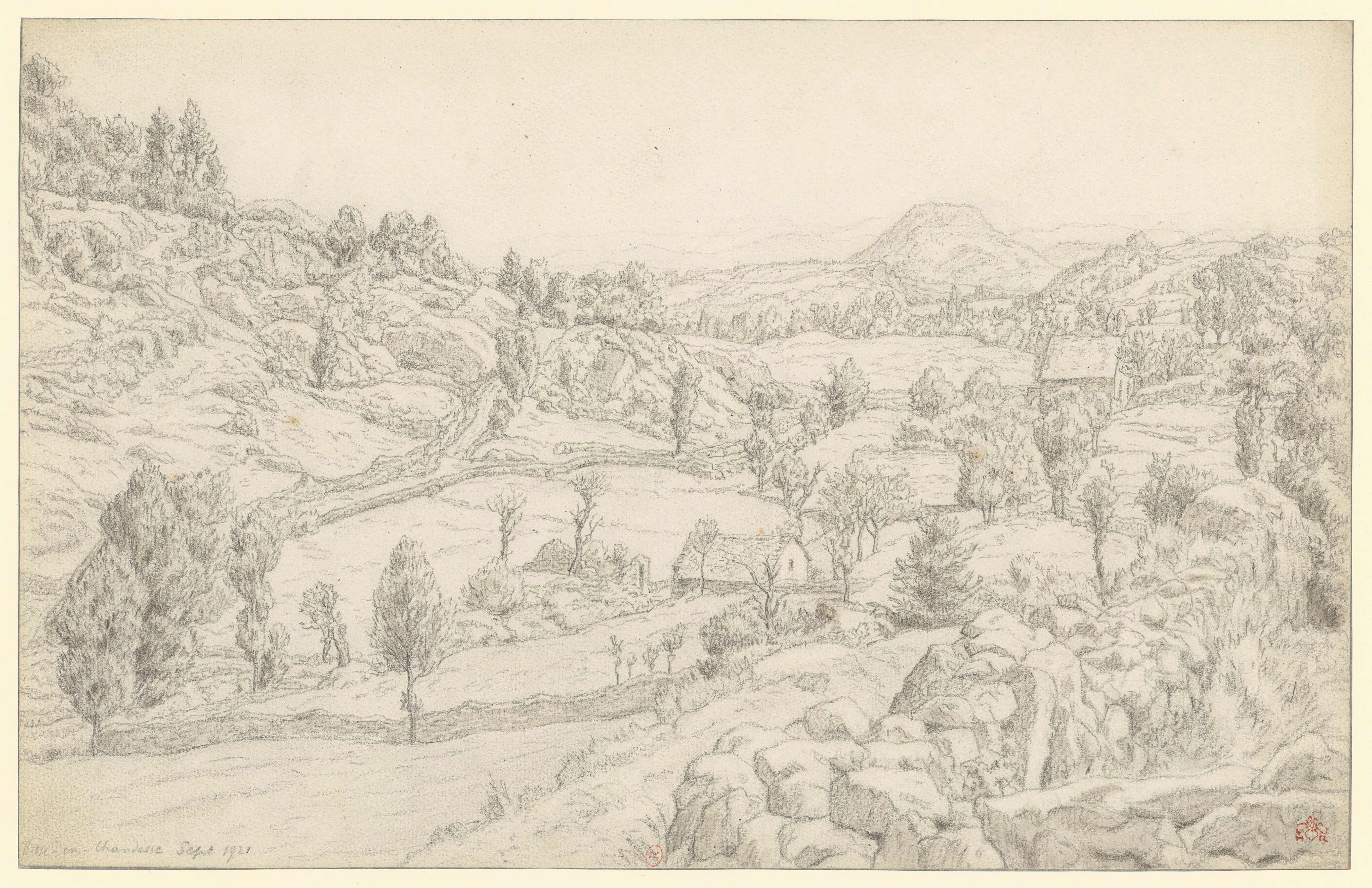 《贝斯昂尚德斯》（Besse-en-Chandesse）｜亨利·里维埃 Henri Rivière｜1921