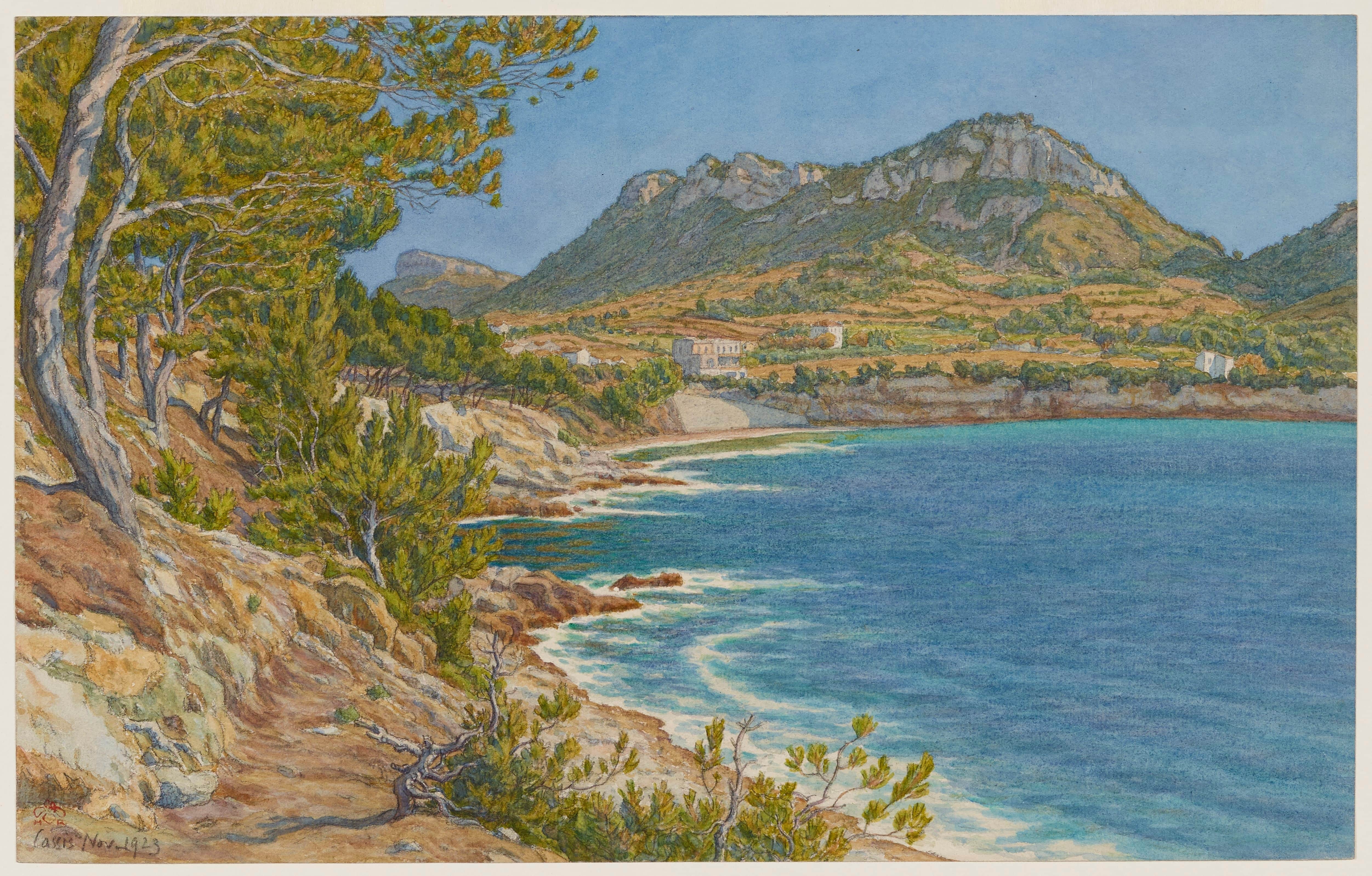 《竞技场海湾。黑醋栗》（The arena cove. Blackcurrant）｜亨利·里维埃 Henri Rivière｜1923