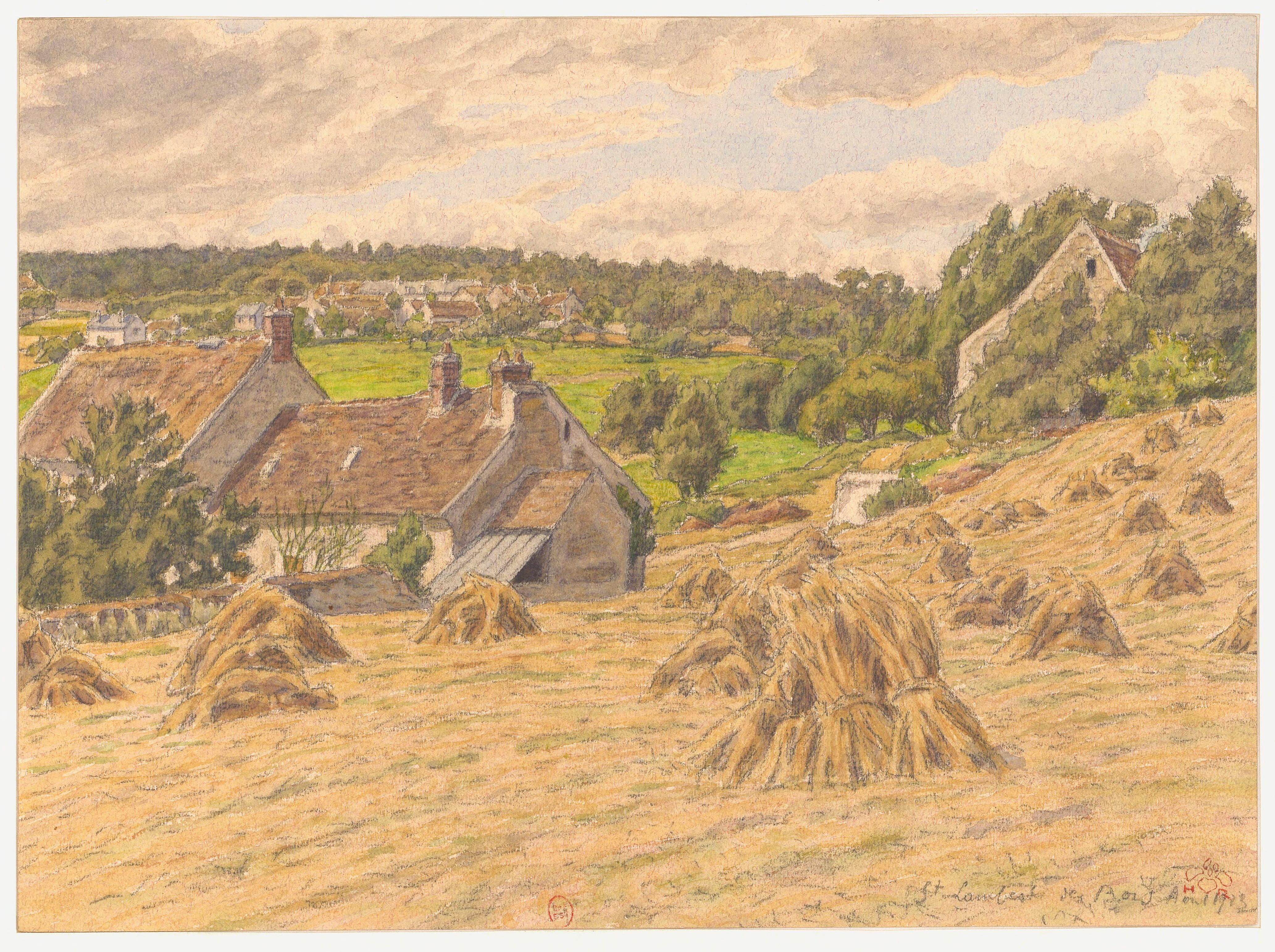 《圣兰伯特德布瓦》（Saint-Lambert-des-Bois）｜亨利·里维埃 Henri Rivière｜1923