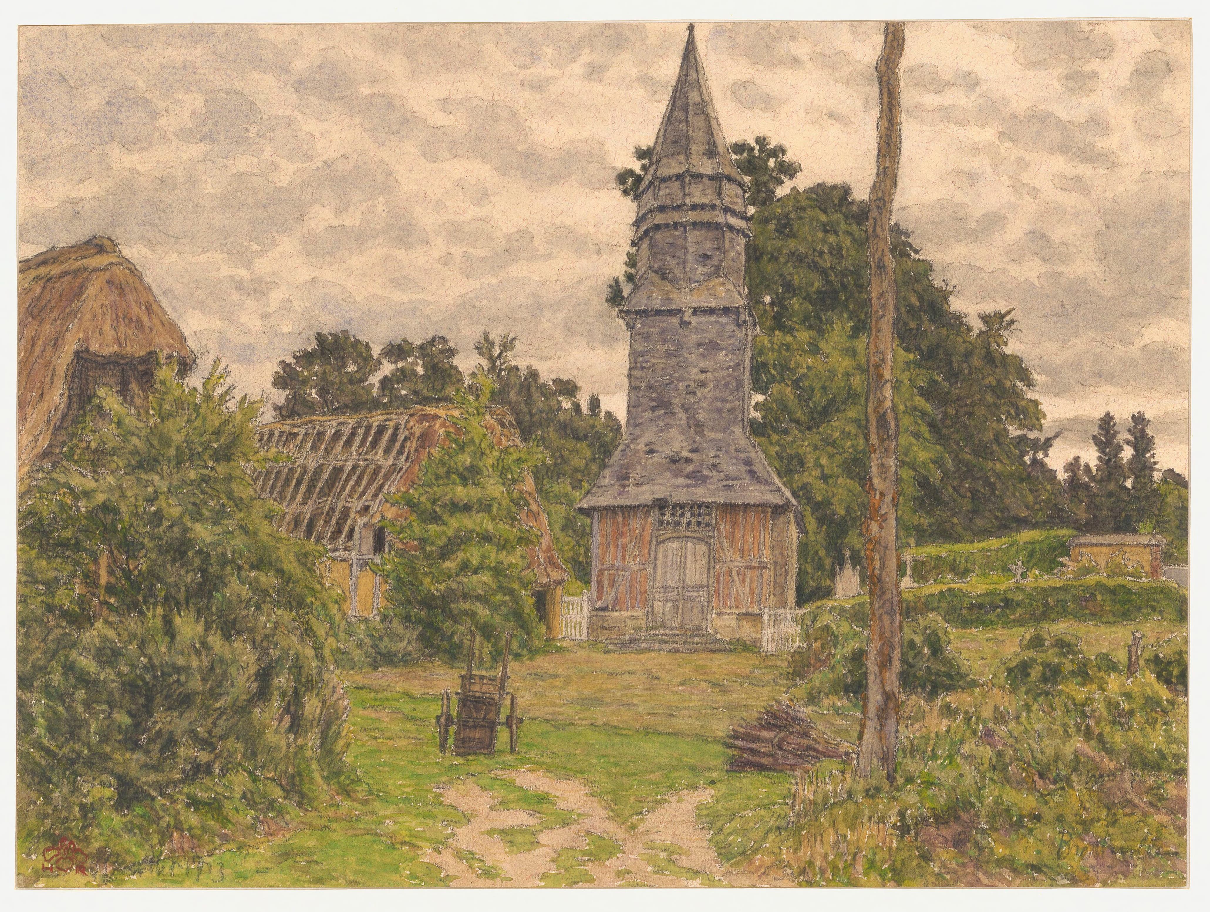 《布雷特维尔》（Bretteville）｜亨利·里维埃 Henri Rivière｜1923