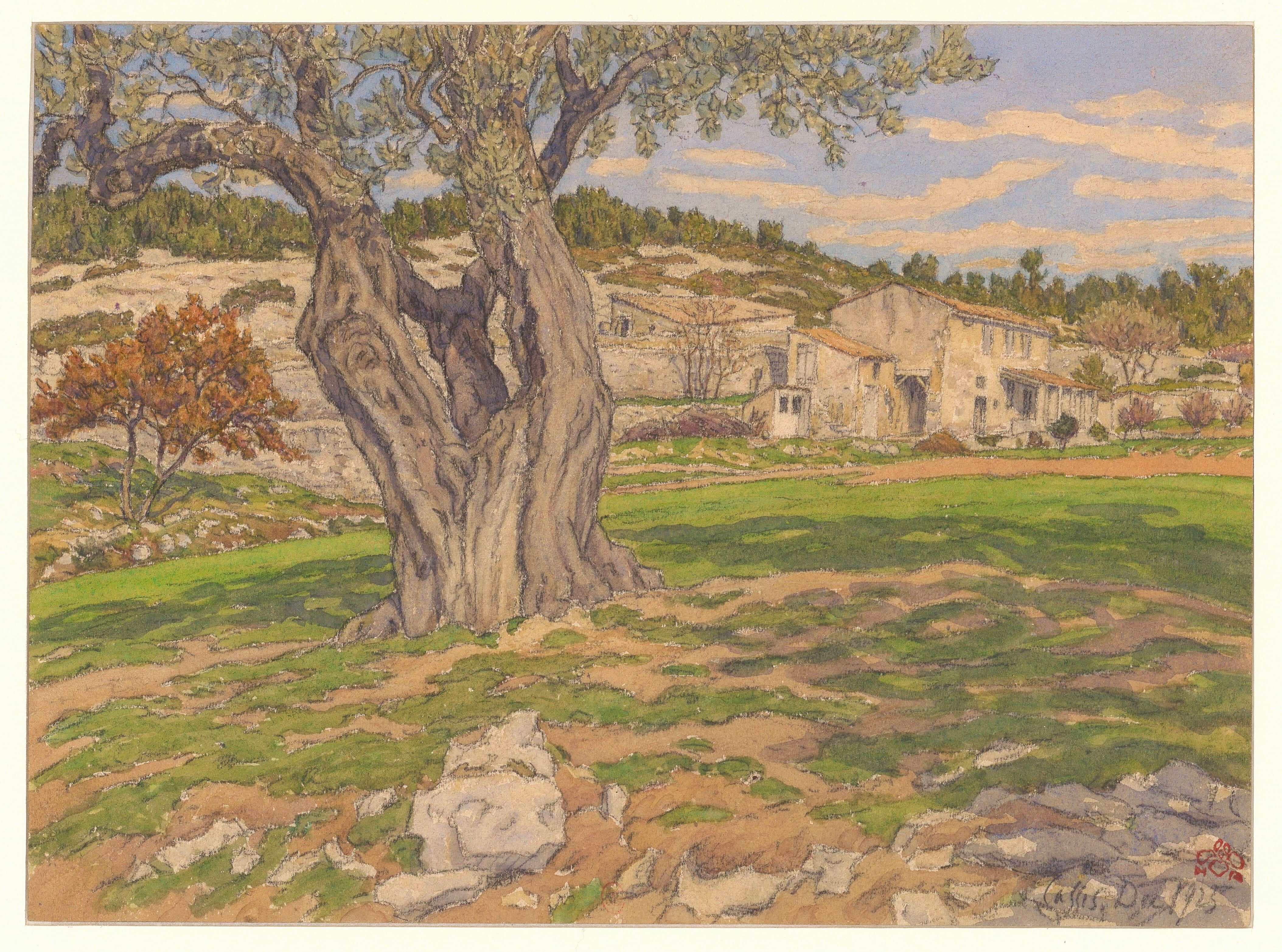 《卡西斯》（Cassis）｜亨利·里维埃 Henri Rivière｜1923
