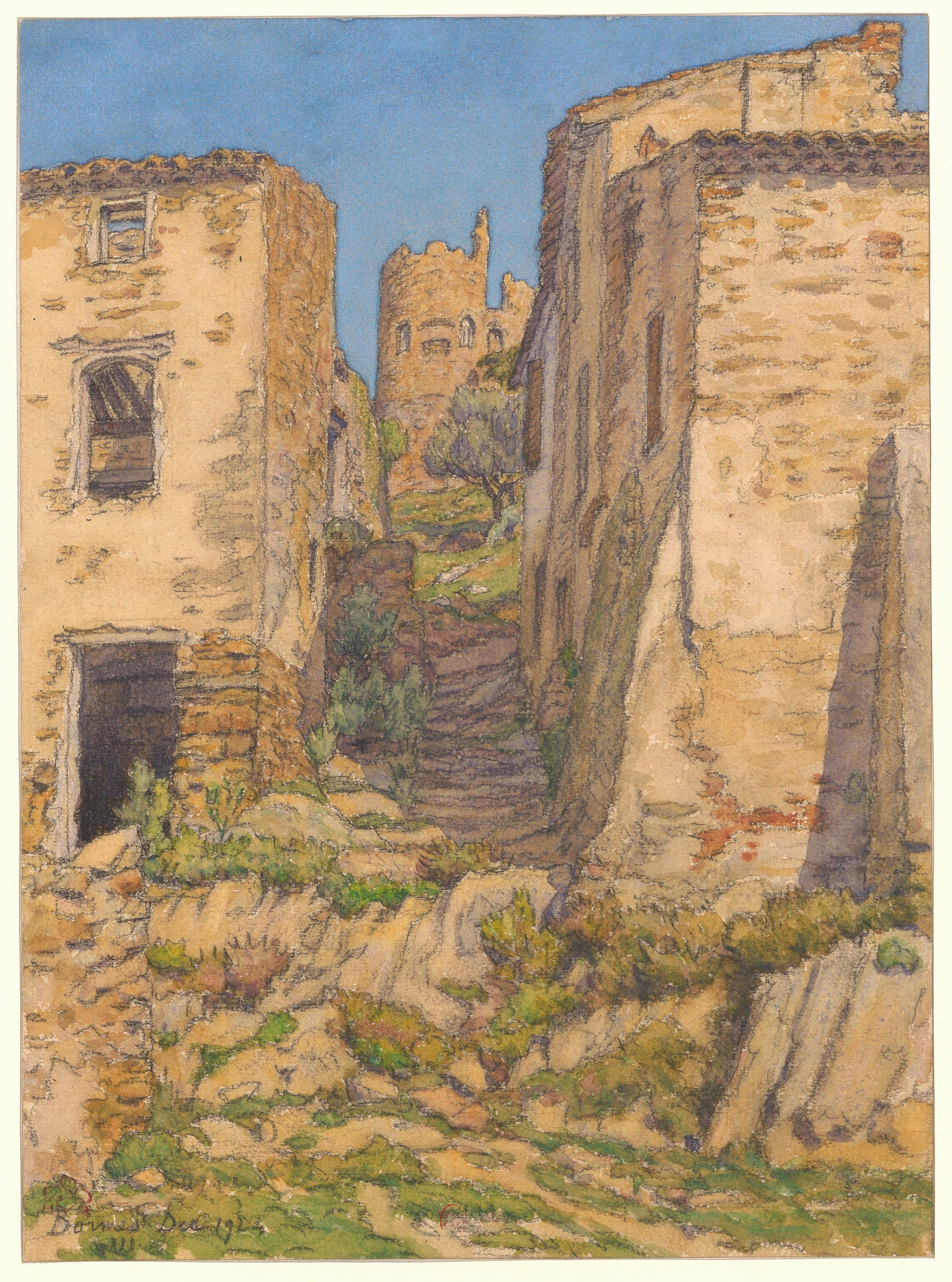 《博尔梅斯》（Bormes）｜亨利·里维埃 Henri Rivière｜1924