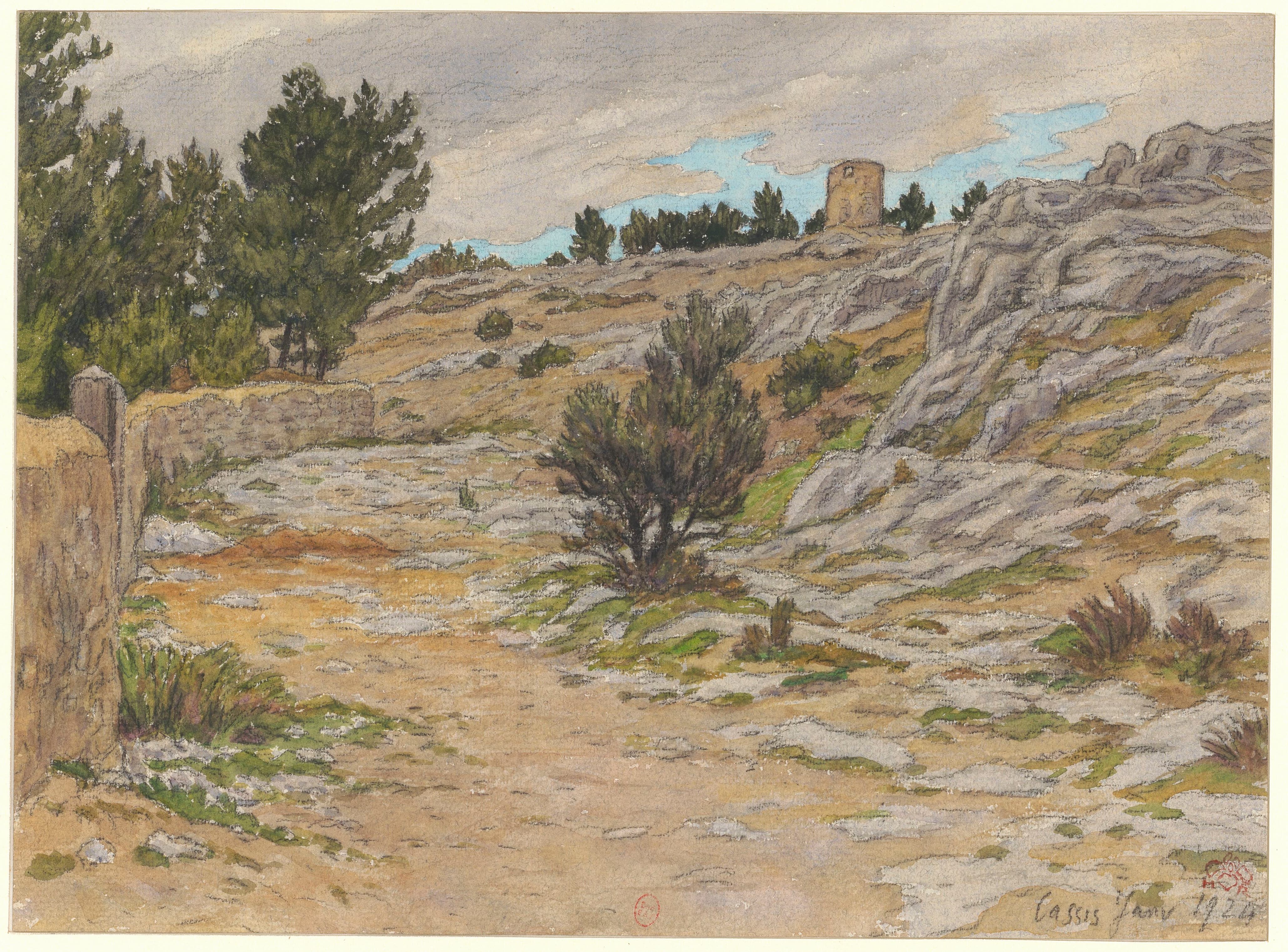 《卡西斯》（Cassis）｜亨利·里维埃 Henri Rivière｜1924