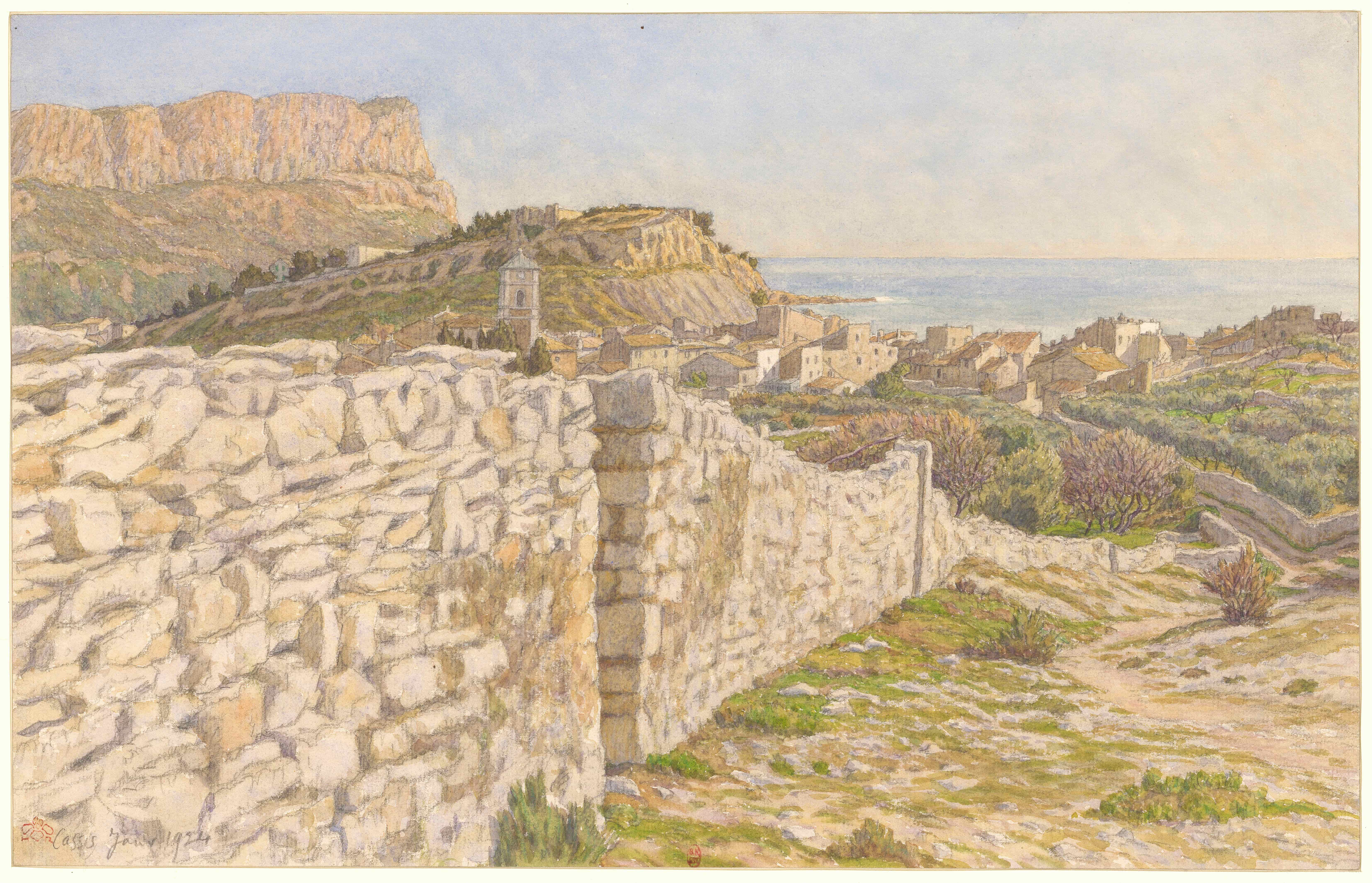 《卡西斯》（Cassis）｜亨利·里维埃 Henri Rivière｜1924