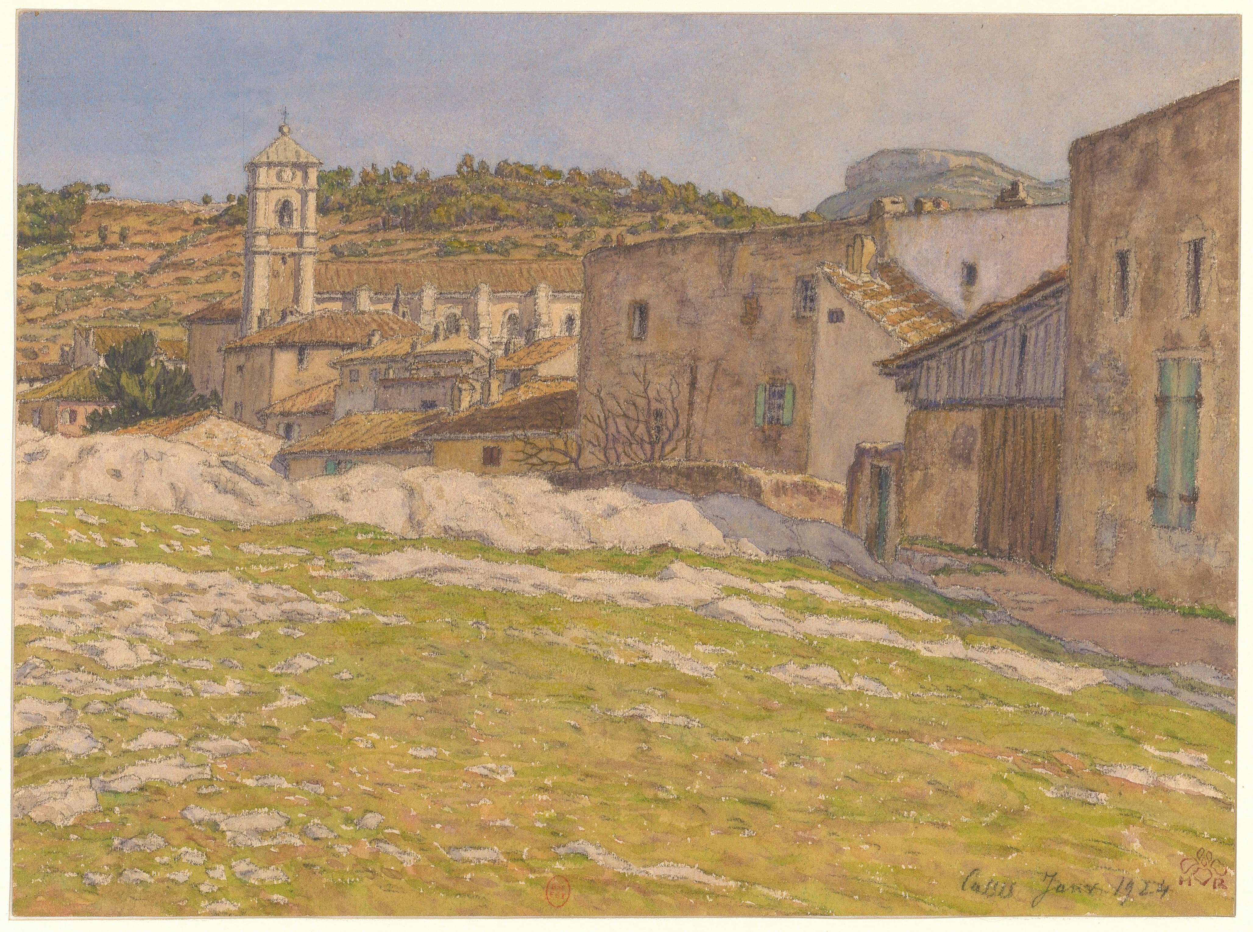 《卡西斯》（Cassis）｜亨利·里维埃 Henri Rivière｜1924