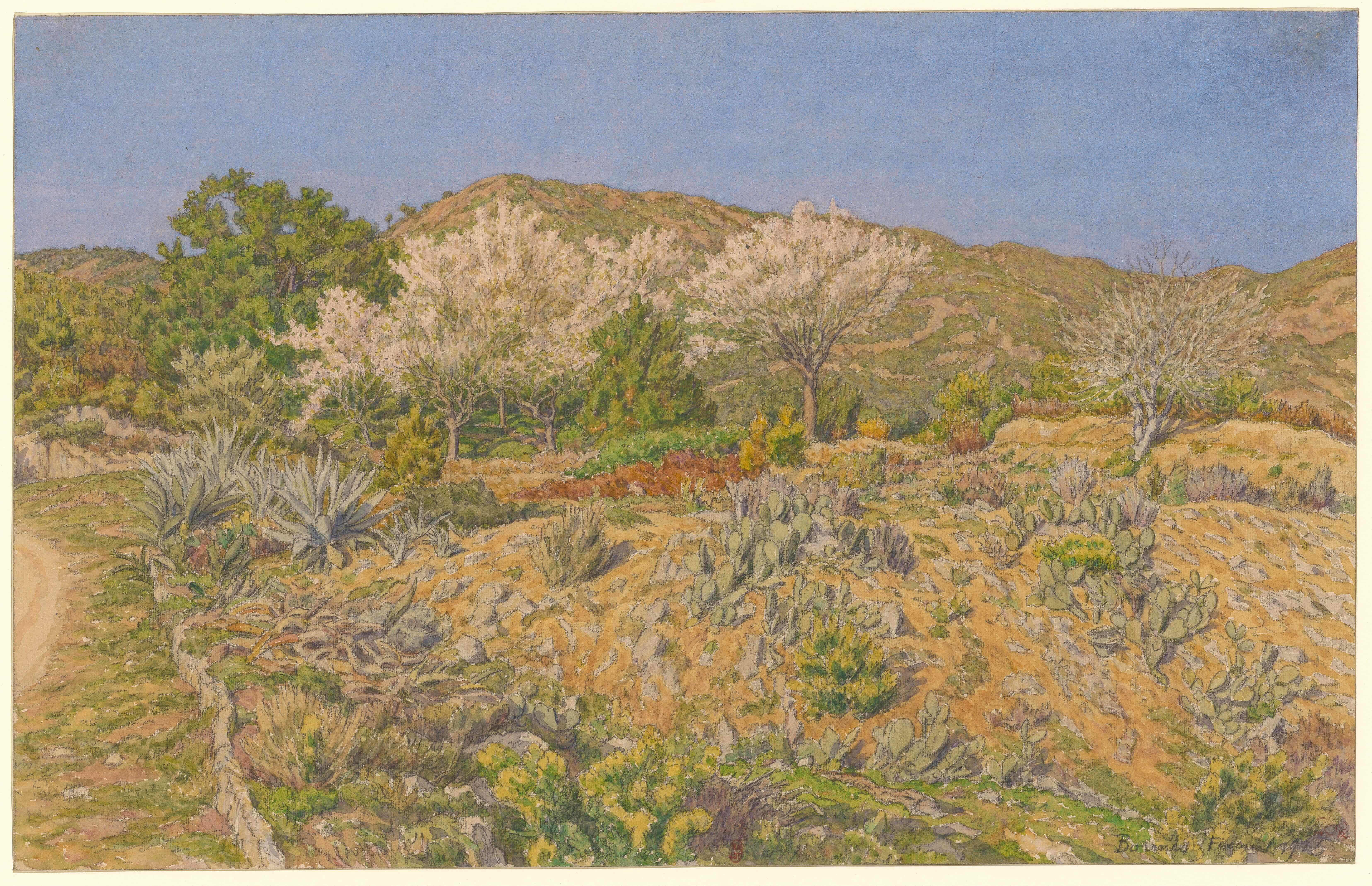 《博尔梅斯》（Bormes）｜亨利·里维埃 Henri Rivière｜1925