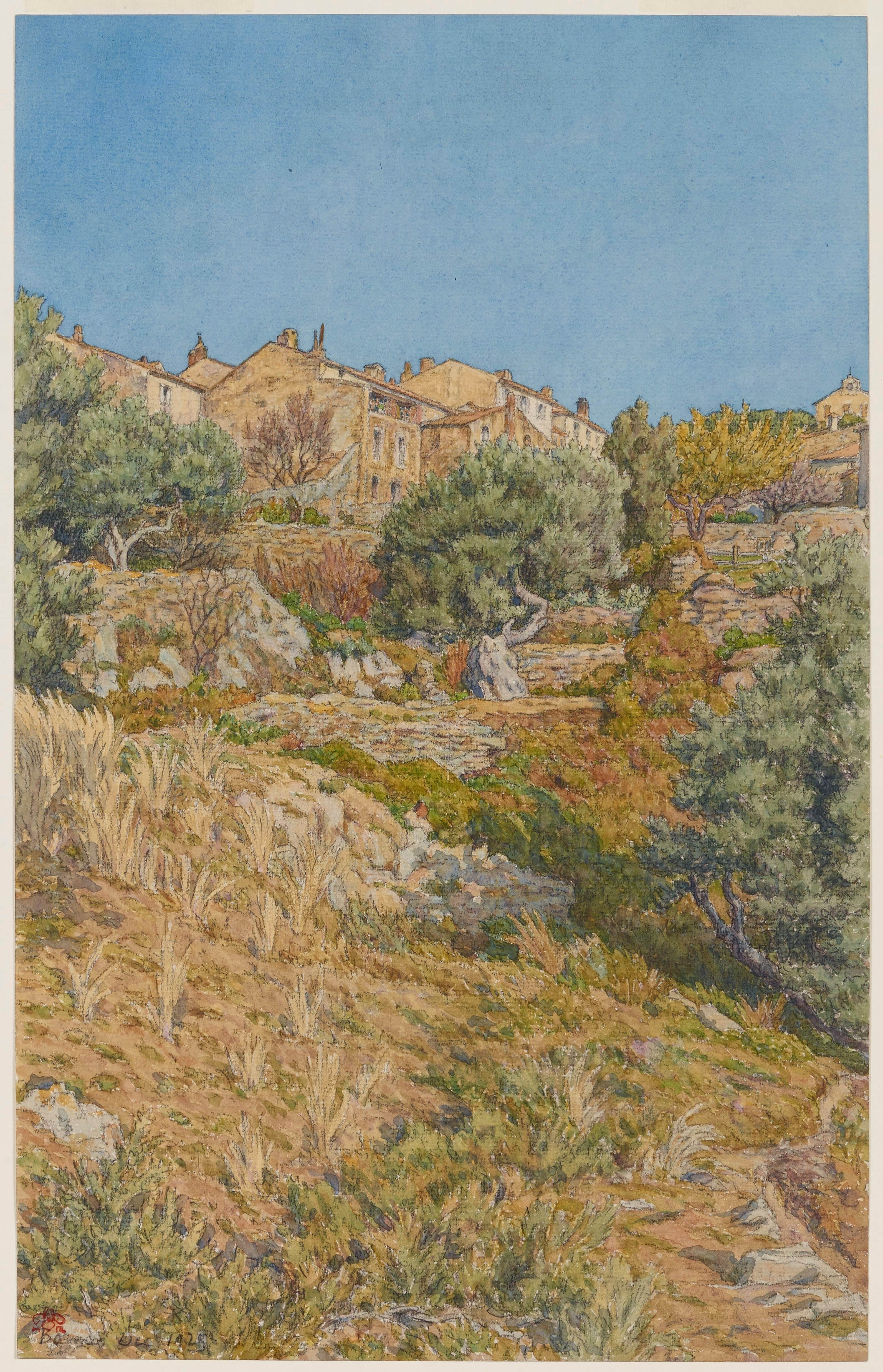《博尔梅斯》（Bormes）｜亨利·里维埃 Henri Rivière｜1925