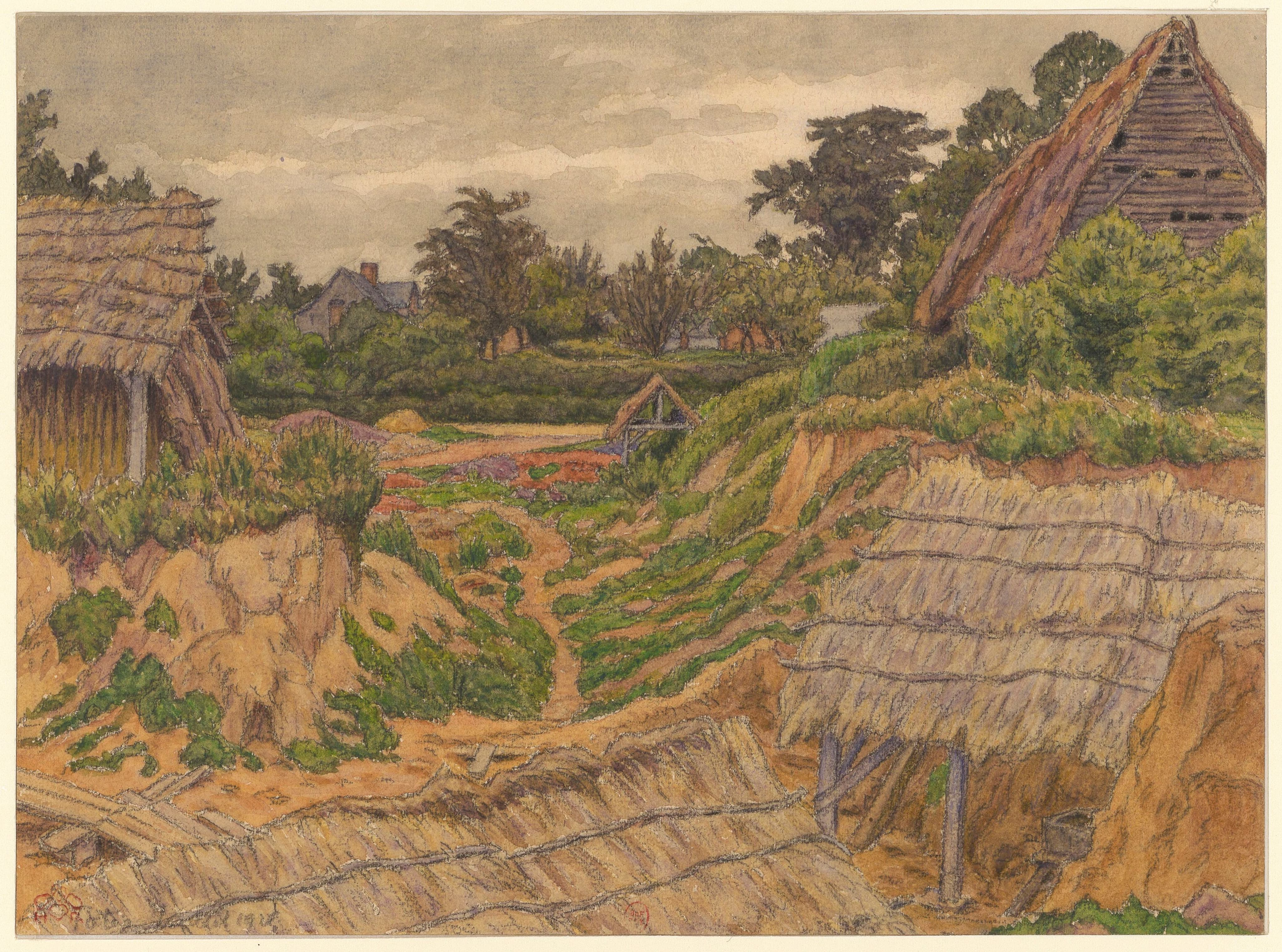 《托特斯》（Tôtes）｜亨利·里维埃 Henri Rivière｜1925