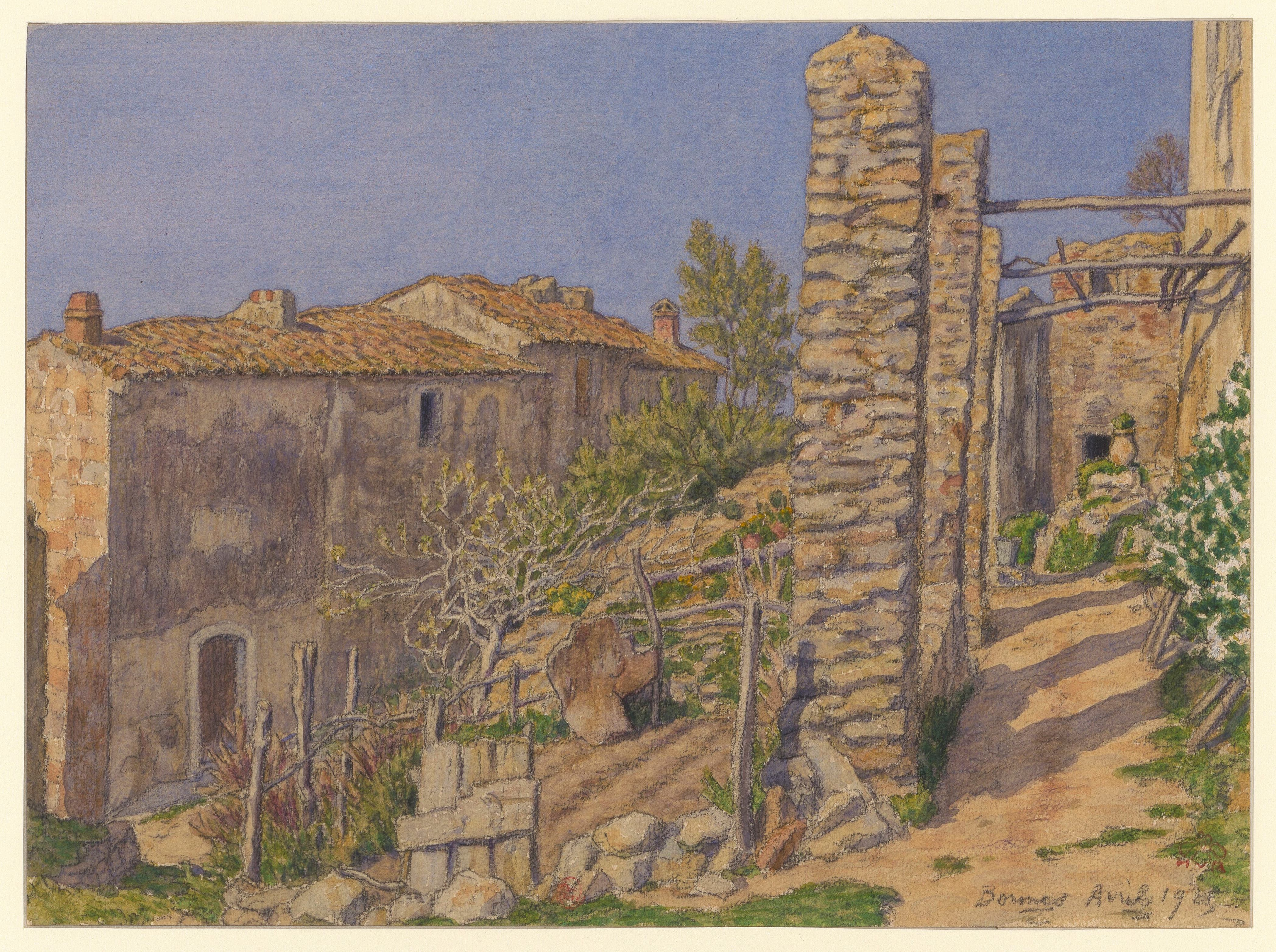《博尔梅斯》（Bormes）｜亨利·里维埃 Henri Rivière｜1925