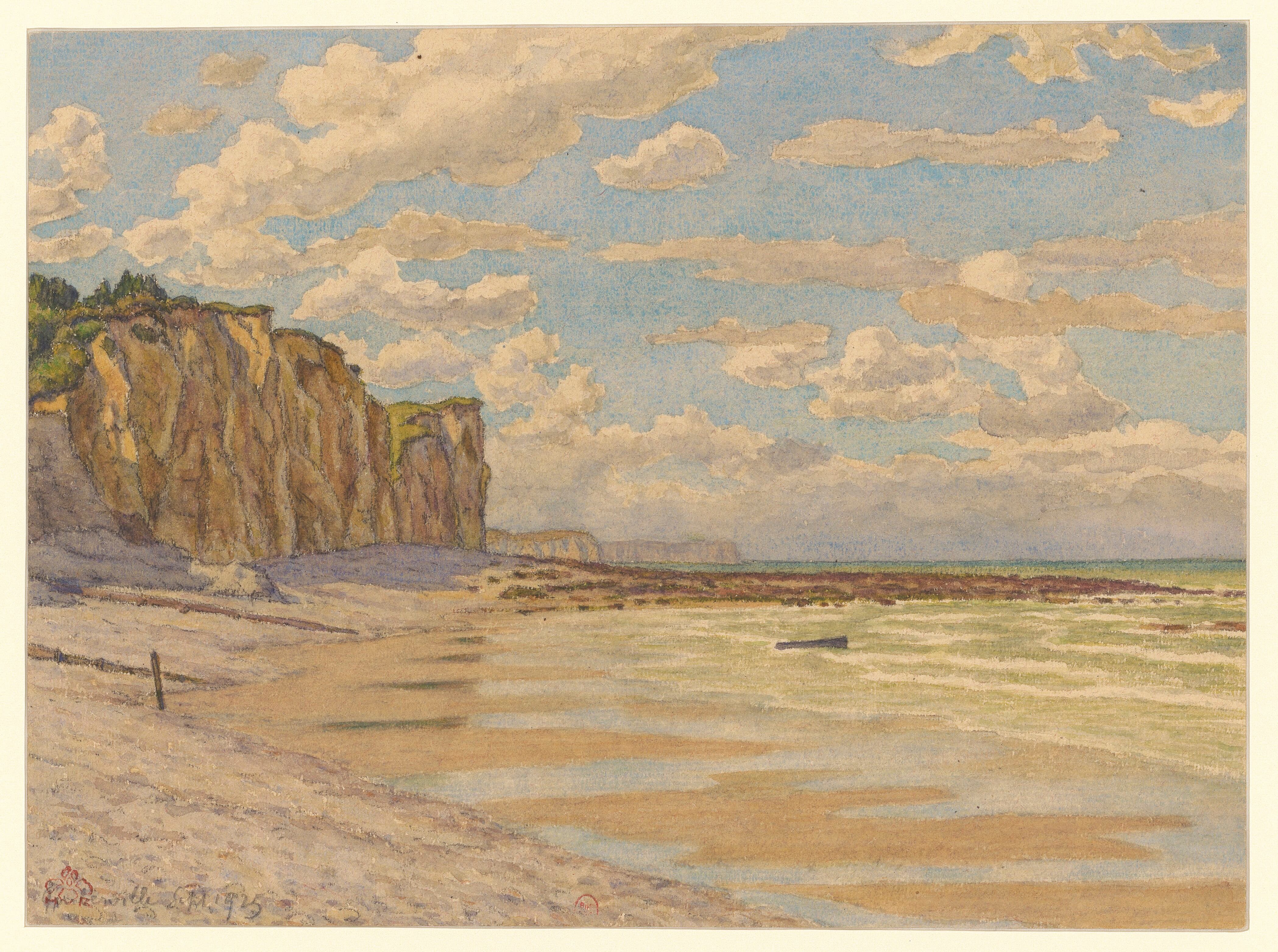 《基伯维尔》（Quiberville）｜亨利·里维埃 Henri Rivière｜1925