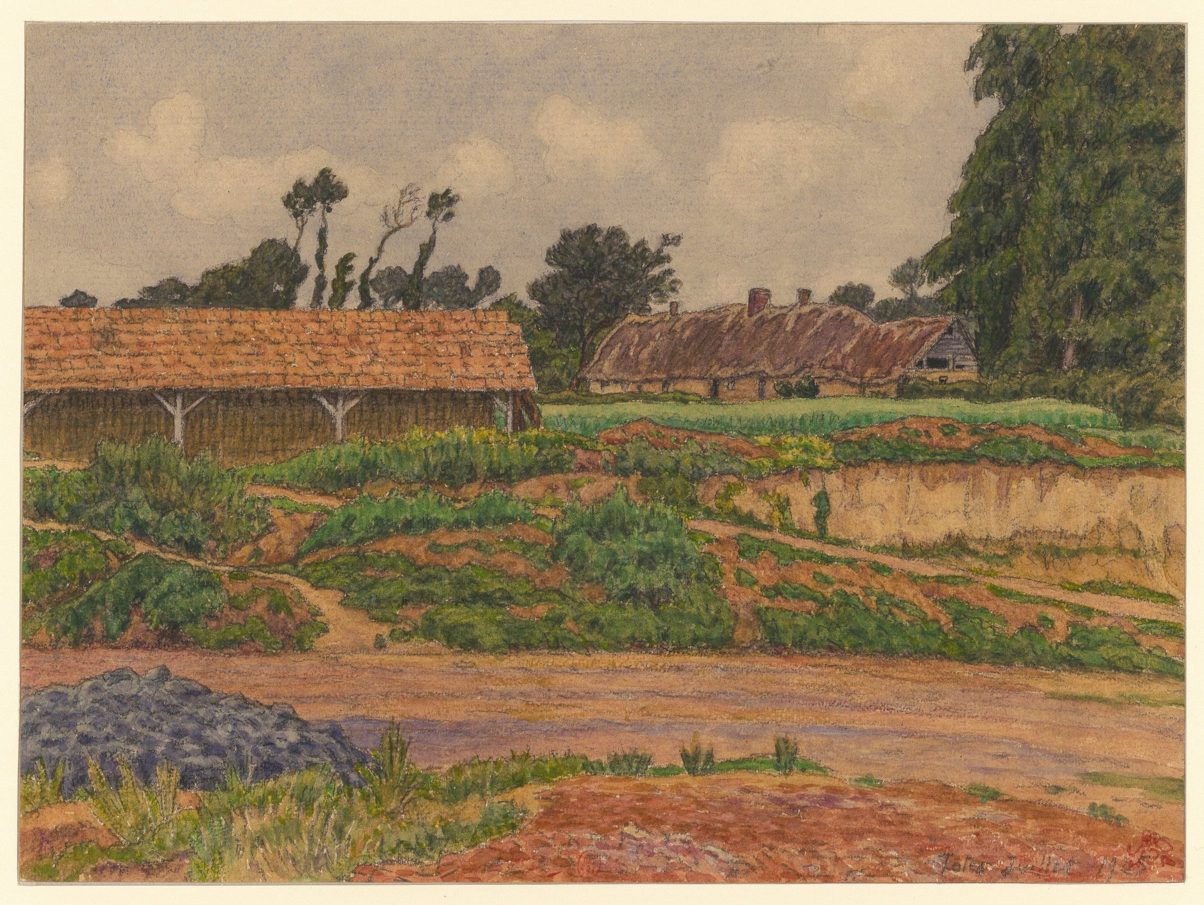 《托特斯》（Tôtes）｜亨利·里维埃 Henri Rivière｜1925