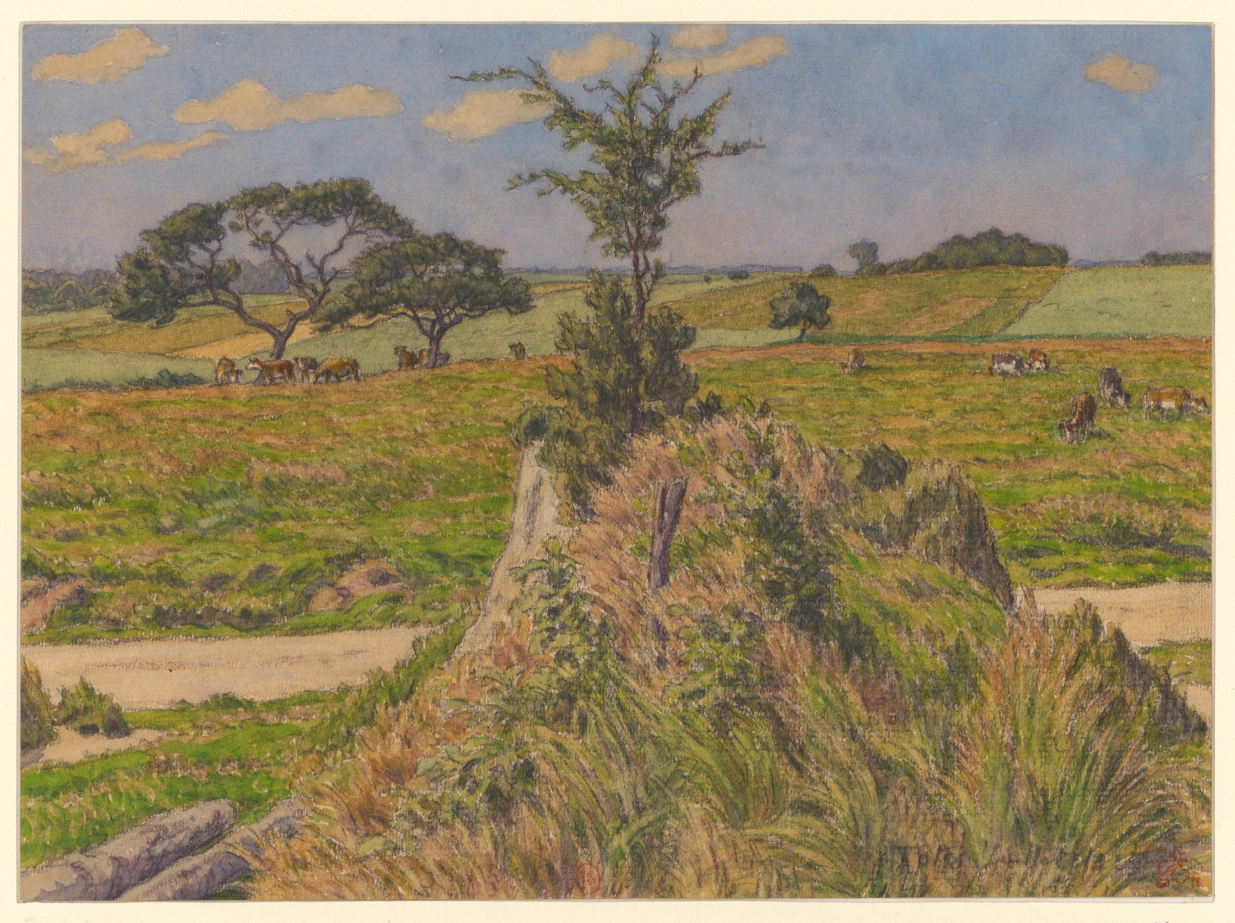 《托特斯》（Tôtes）｜亨利·里维埃 Henri Rivière｜1925