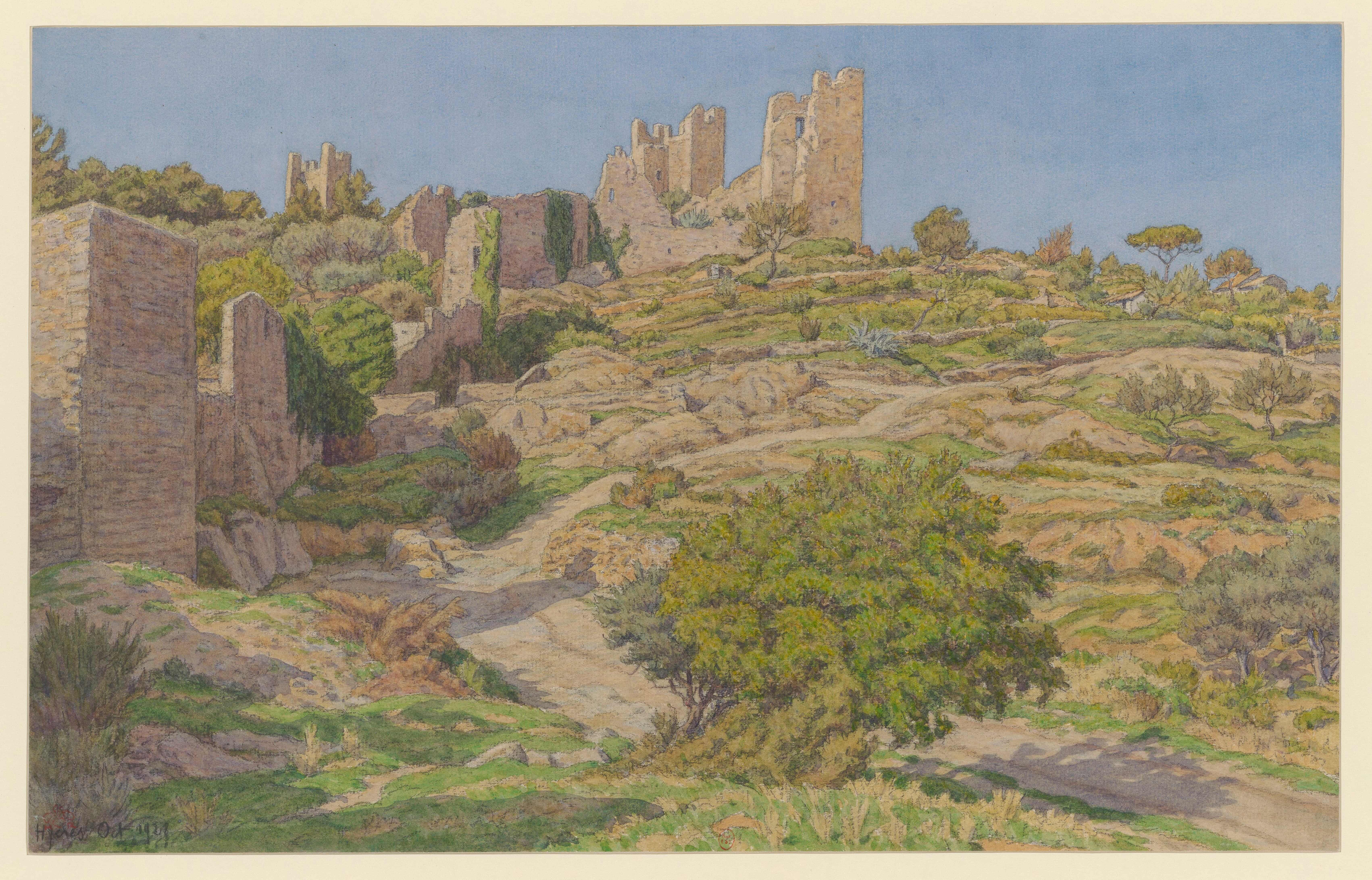 《耶尔》（Hyères）｜亨利·里维埃 Henri Rivière｜1929