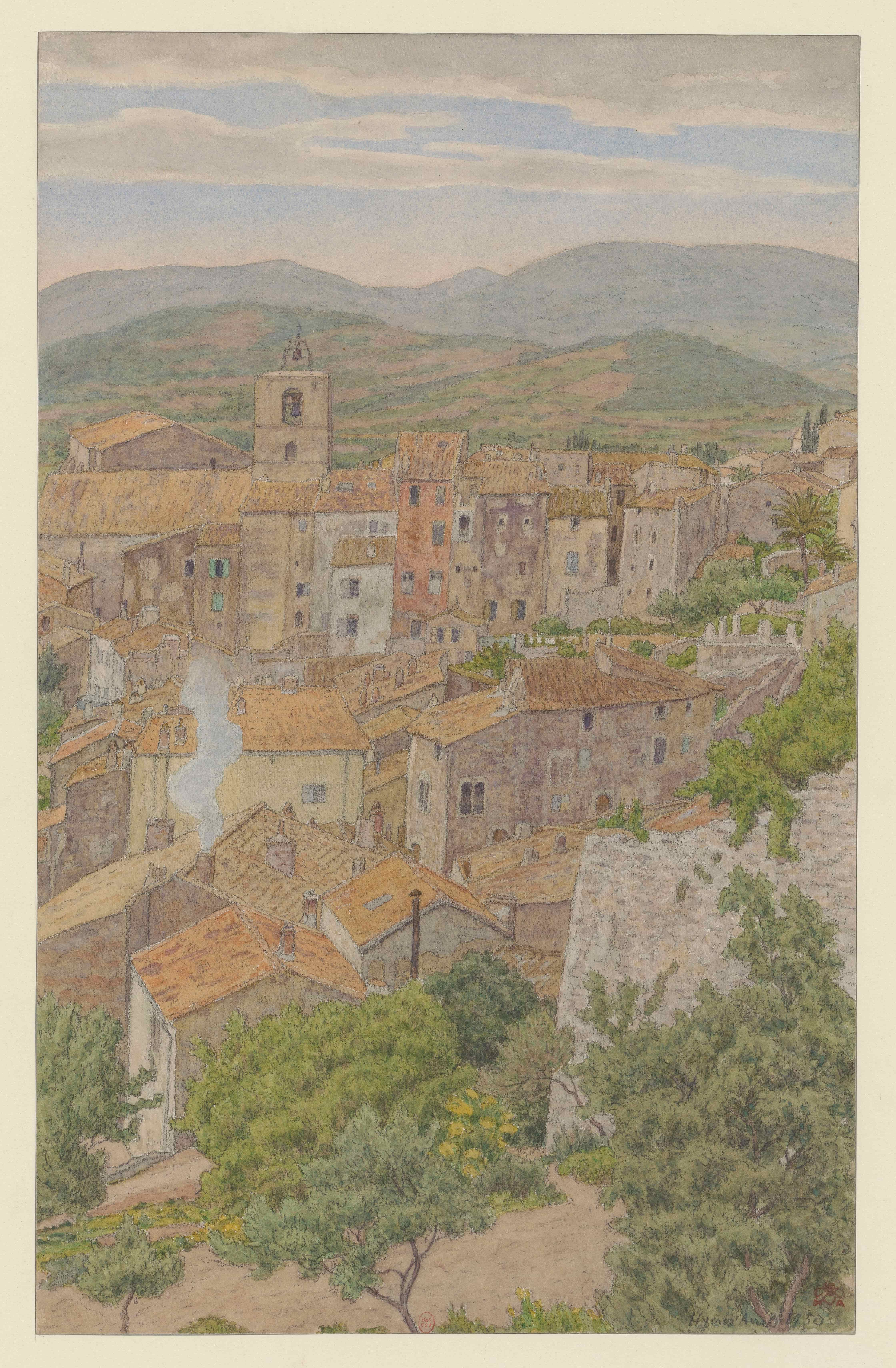 《耶尔》（Hyères）｜亨利·里维埃 Henri Rivière｜1930