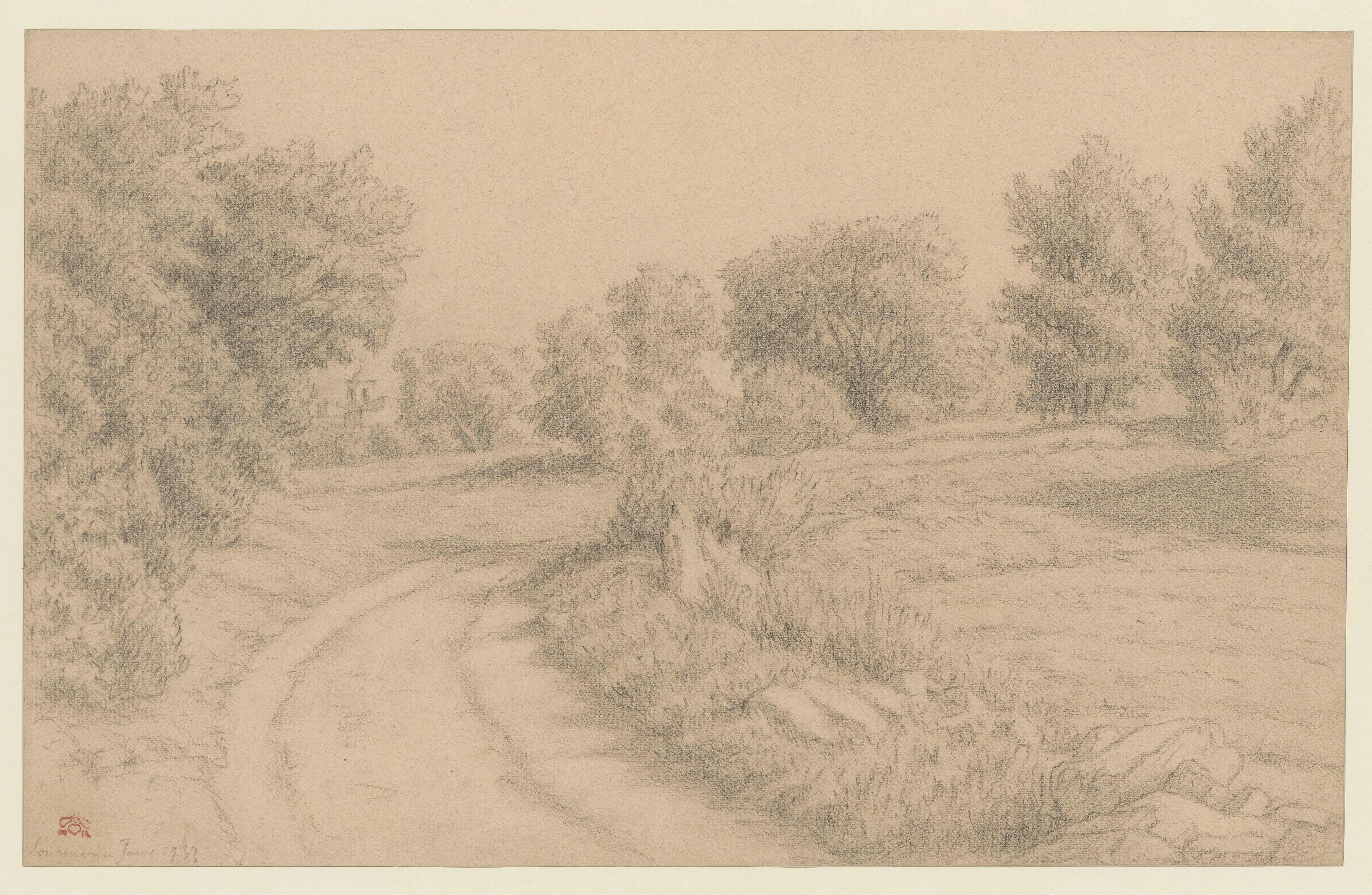 《卢马林》（Lourmarin）｜亨利·里维埃 Henri Rivière｜1933