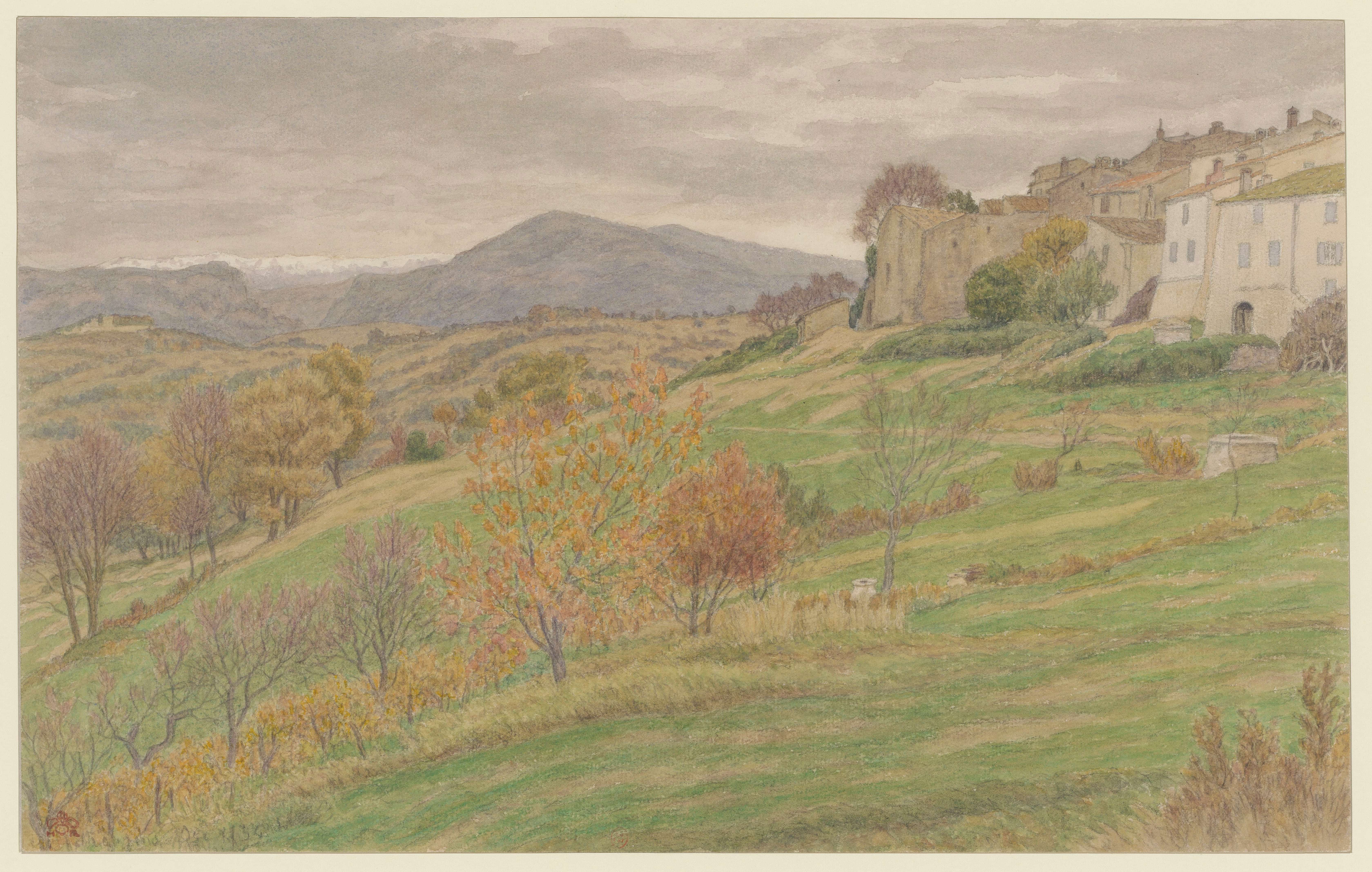 《穆然的灰色天气》（Gray weather in Mougins）｜亨利·里维埃 Henri Rivière｜1934