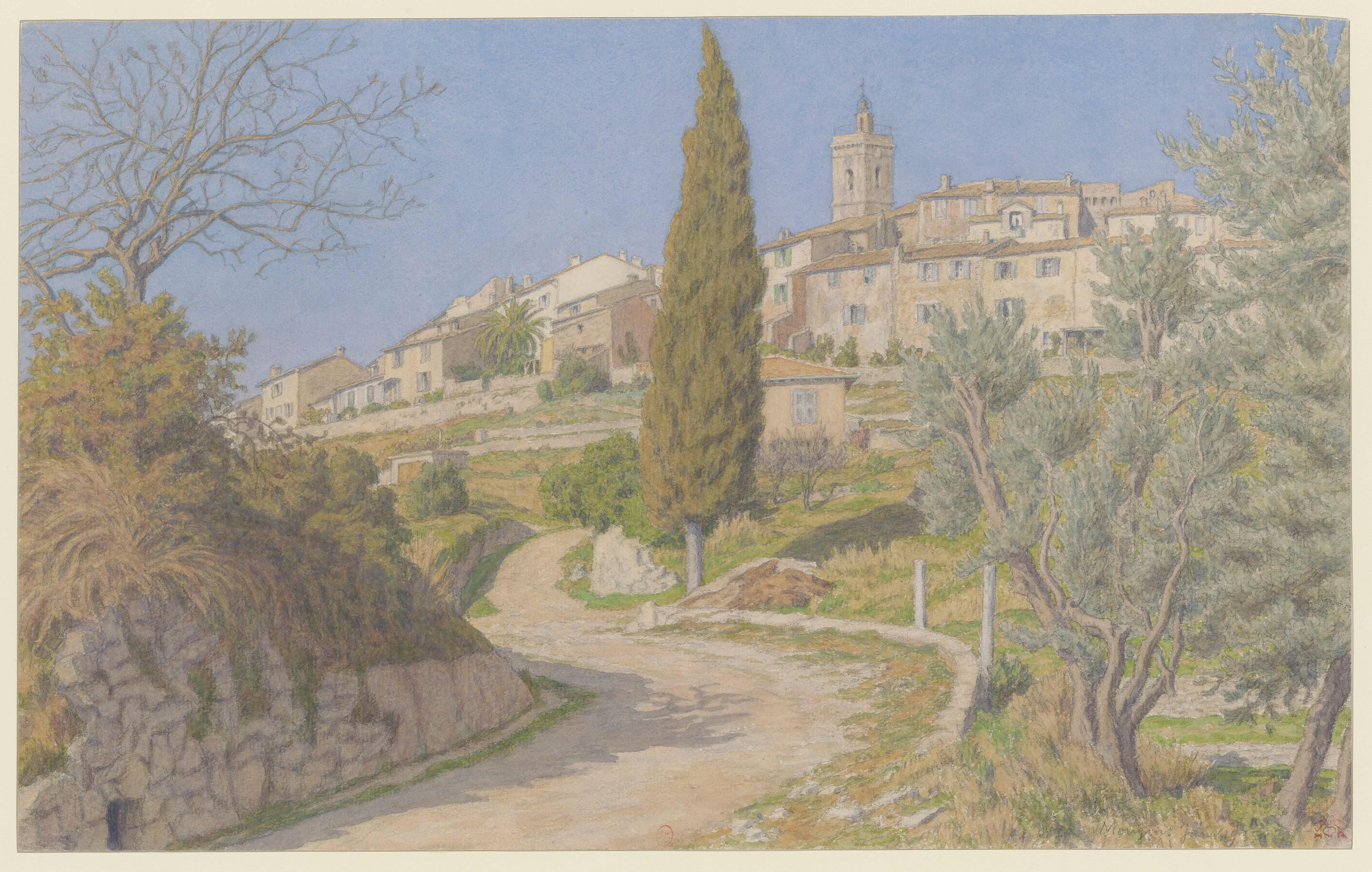 《穆然》（Mougins）｜亨利·里维埃 Henri Rivière｜1935
