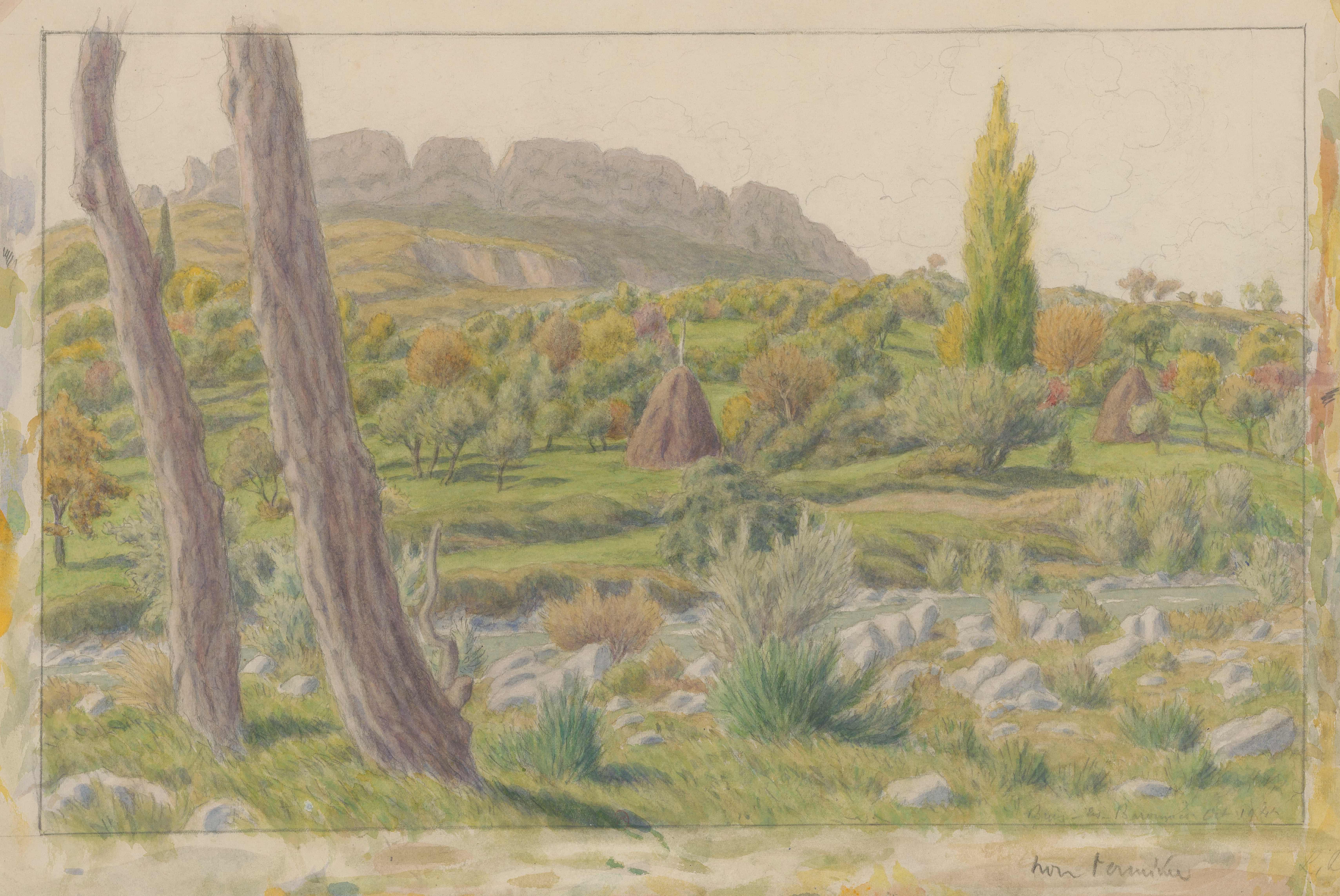 《布伊莱巴罗尼》（Buis-les-Baronnies）｜亨利·里维埃 Henri Rivière｜1944