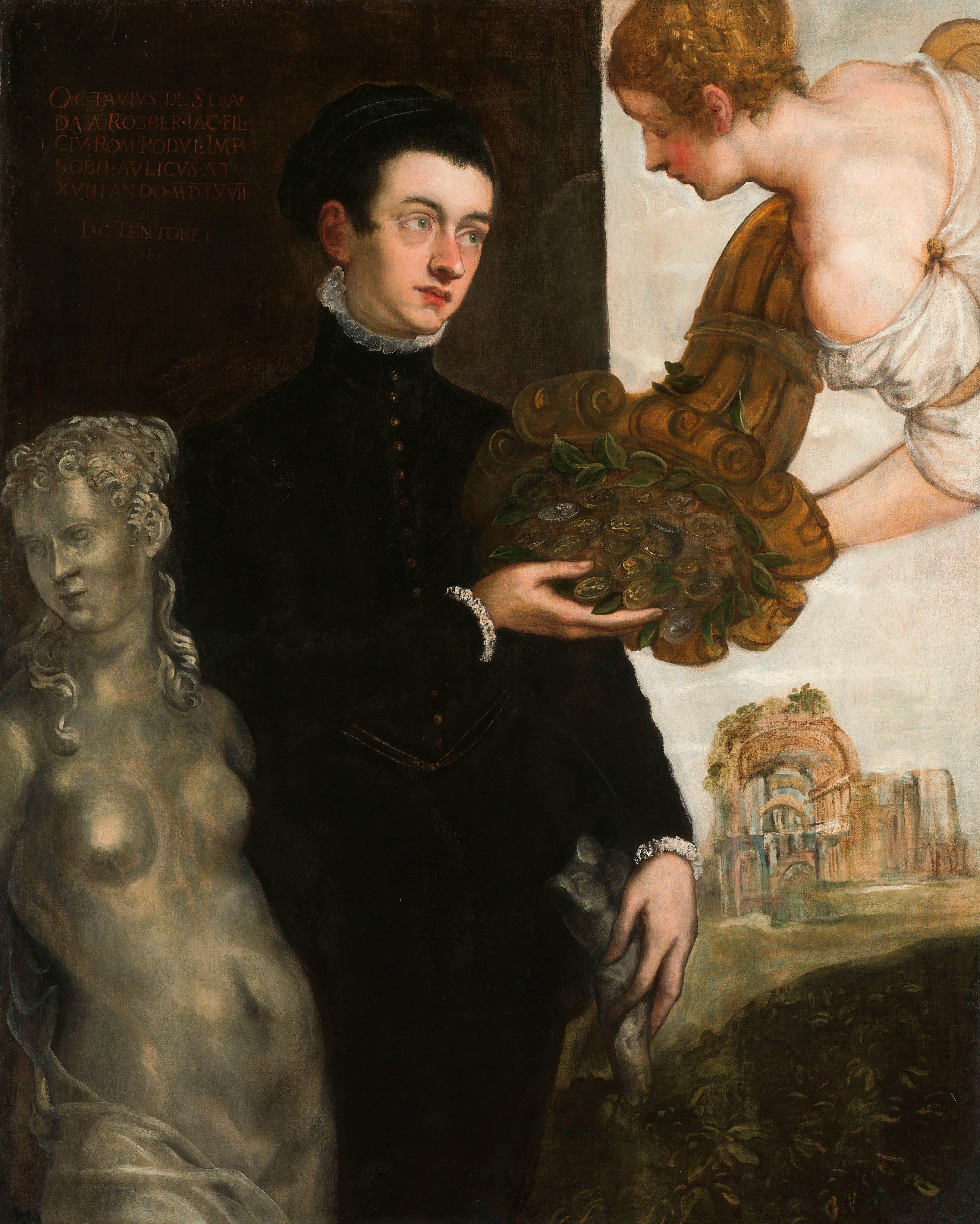 《奥塔维奥·斯特拉达肖像》（Portrait of Ottavio Strada）｜雅各布·丁托列托 Jacopo Tintoretto｜1567