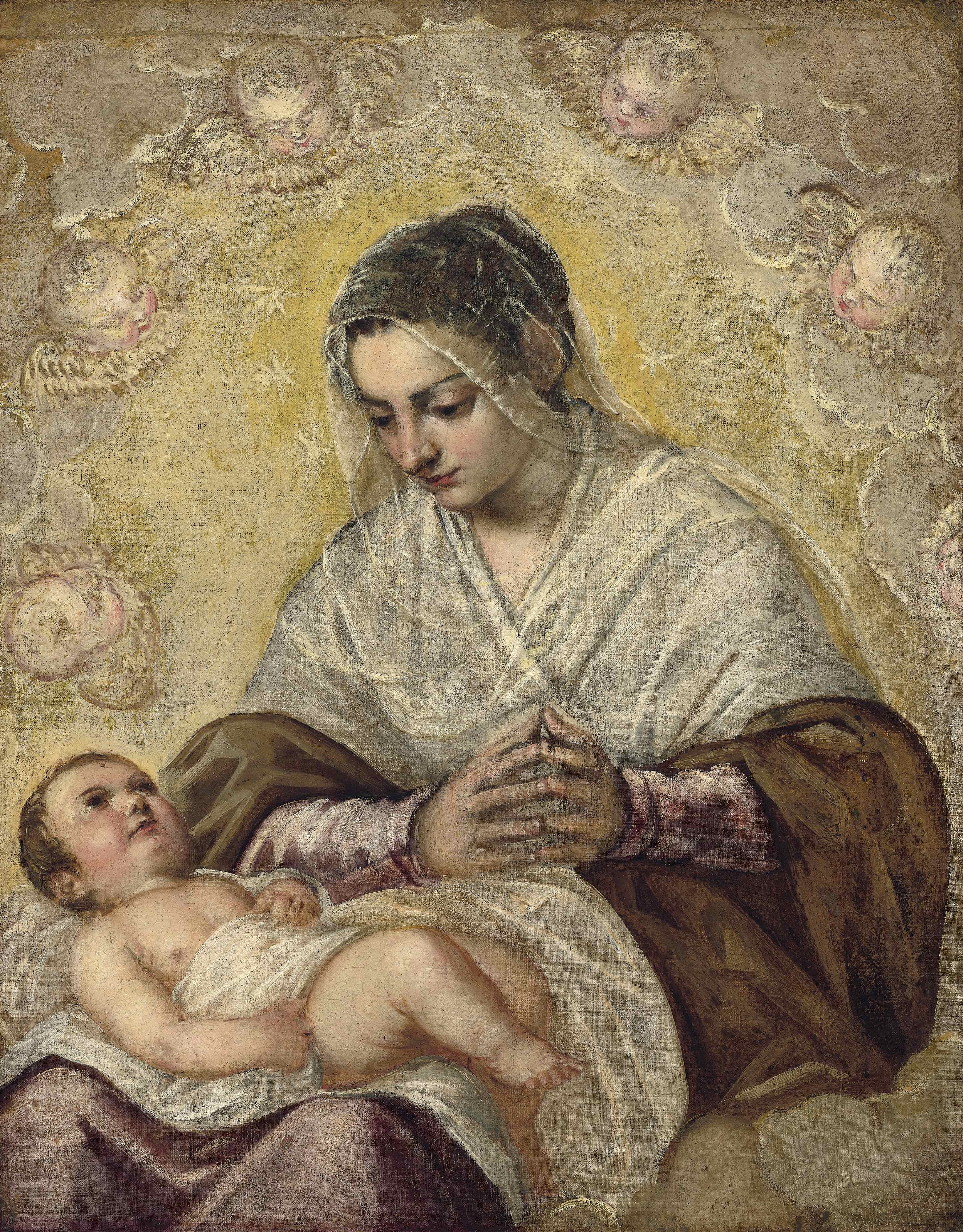 《星辰圣母》（The Madonna of the Stars）｜雅各布·丁托列托 Jacopo Tintoretto｜约1575–1585