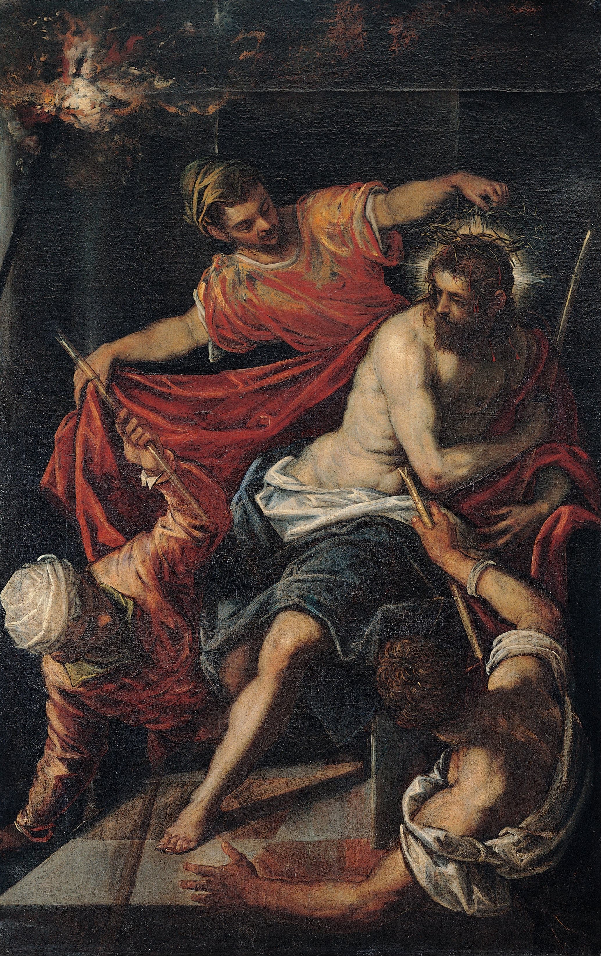 《鞭笞基督》（The Flagellation）｜雅各布·丁托列托 Jacopo Tintoretto｜1587–1592
