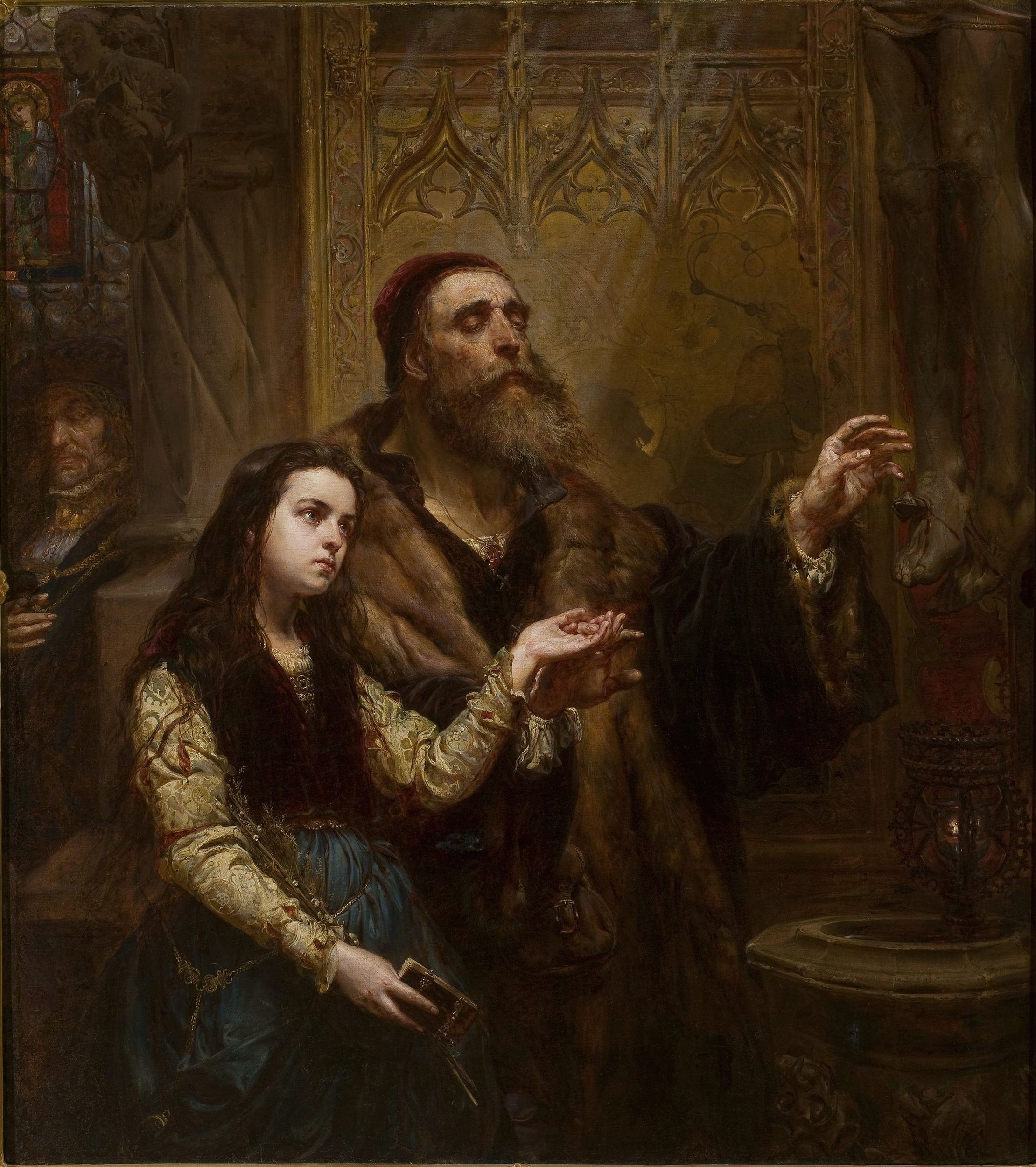 《盲人维特·斯托斯和他的孙女》（Blind Veit Stoss with his granddaughter）｜扬·马泰伊科 Jan Matejko｜1865