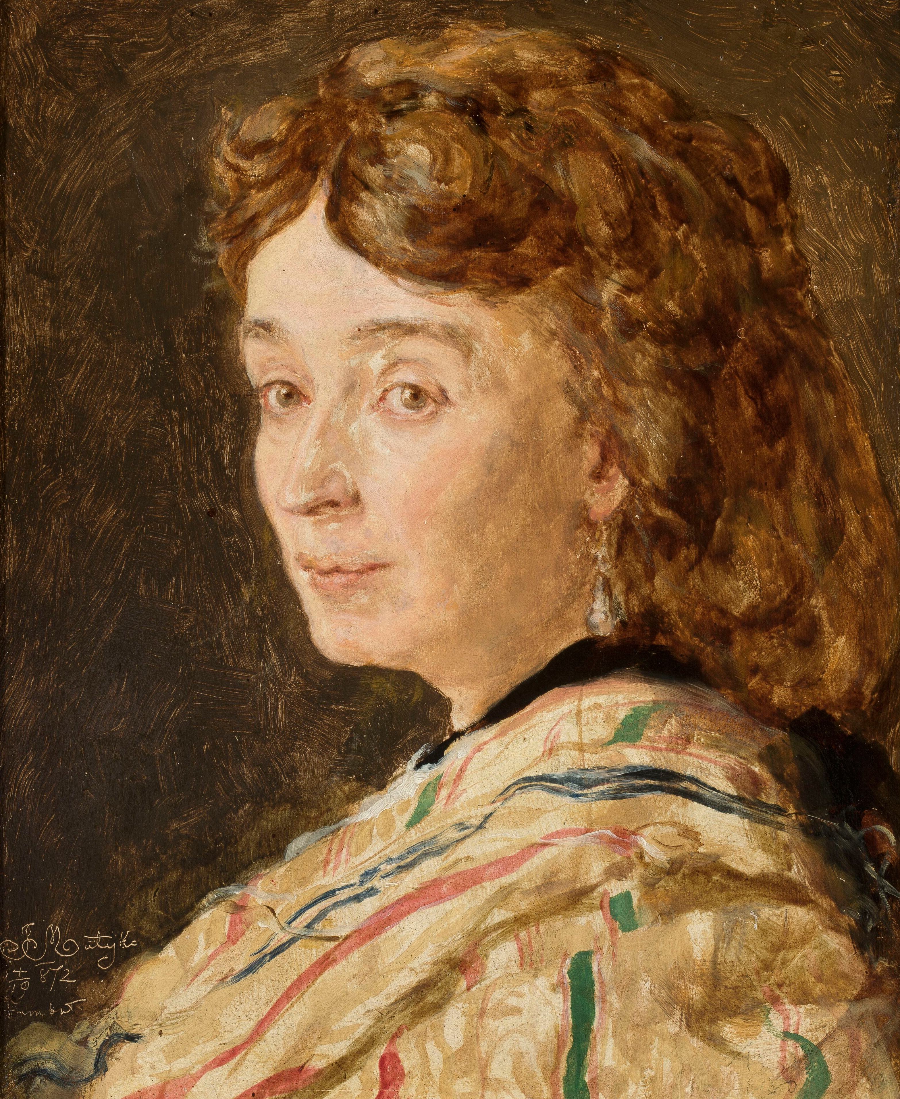 《路德维卡·格罗普勒的肖像》（Portrait of Ludwika Groppler）｜扬·马泰伊科 Jan Matejko｜1872