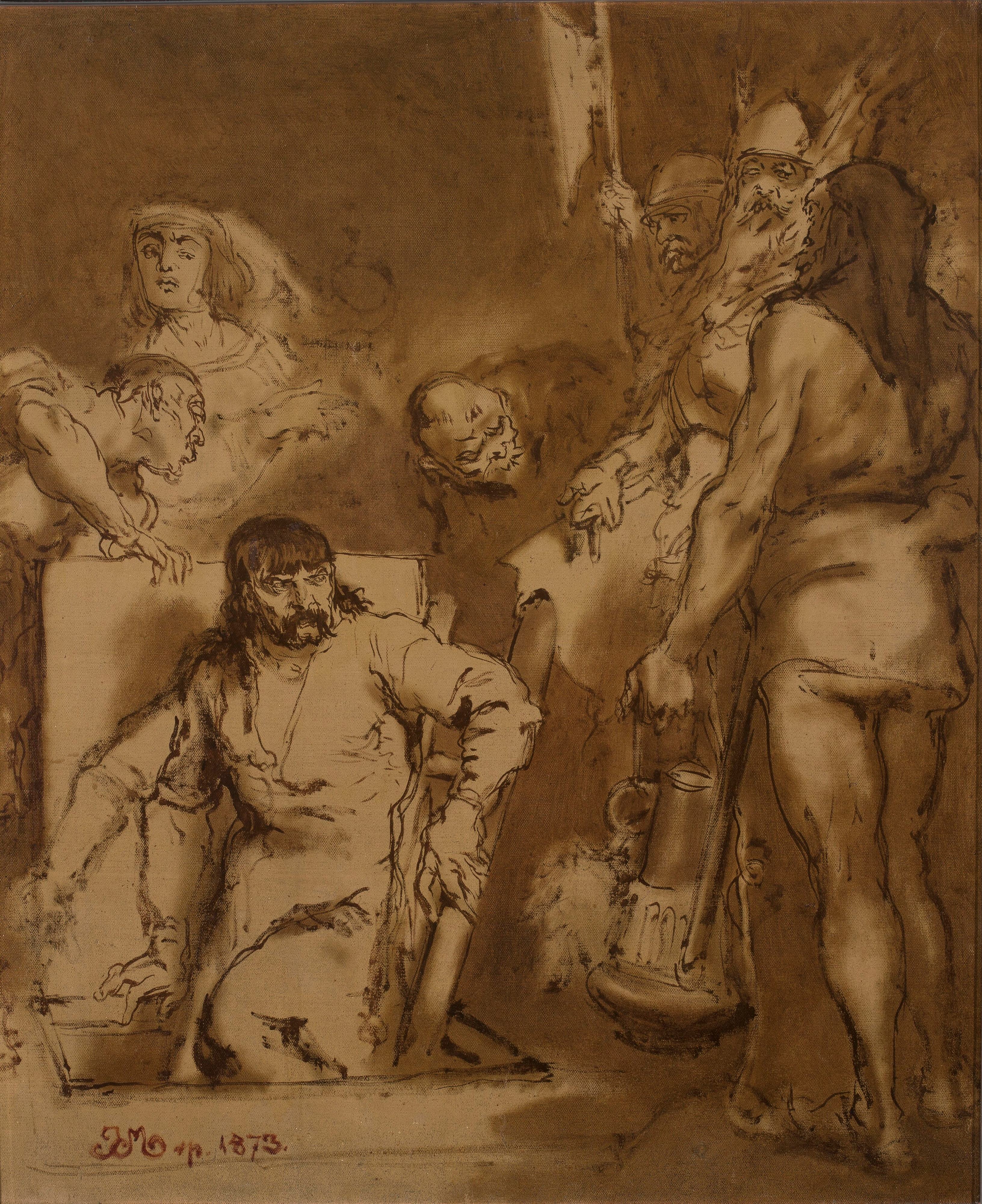 《马科·博尔科维奇，素描》（Maćko Borkowic, sketch）｜扬·马泰伊科 Jan Matejko｜1873