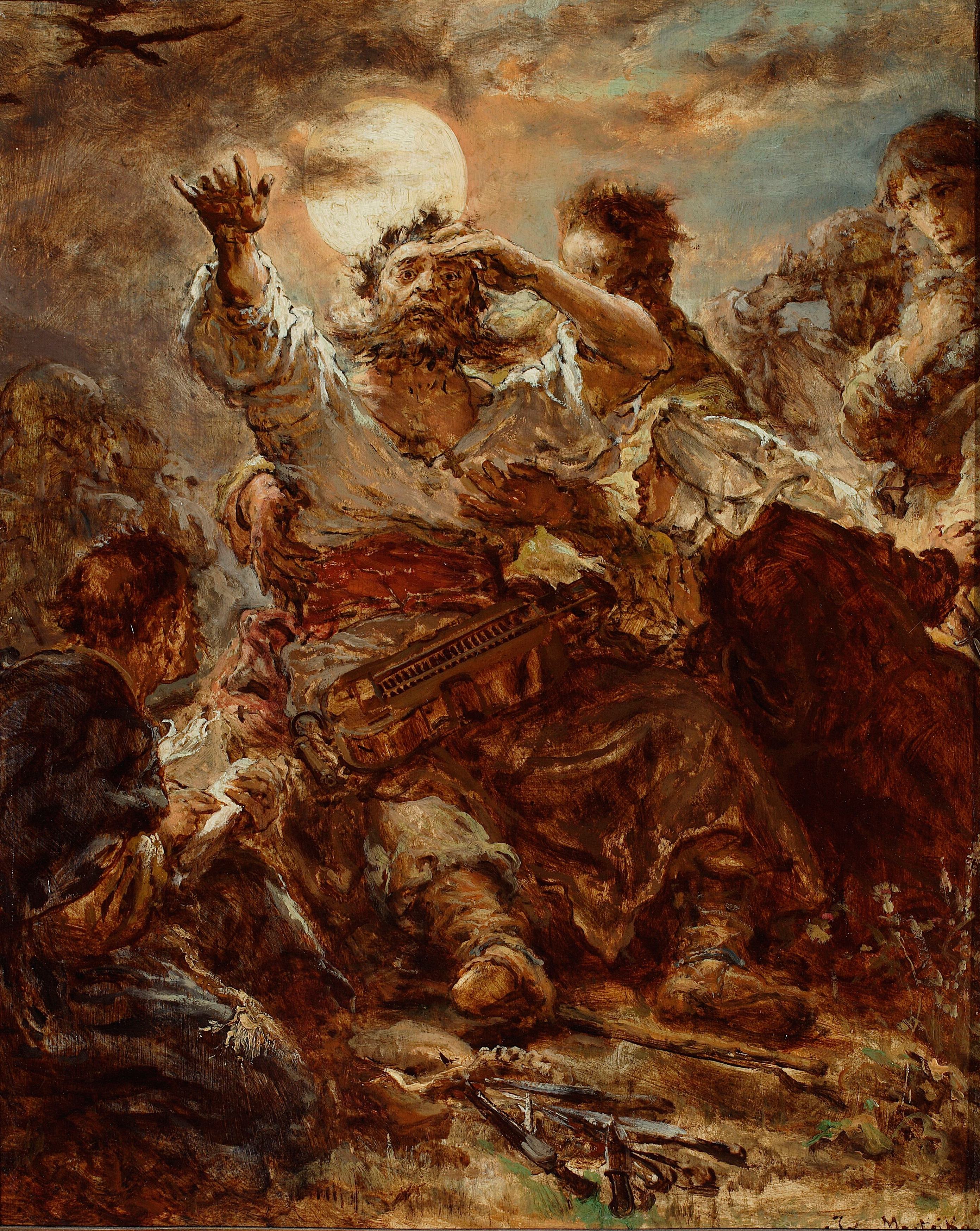 《画作《韦尔尼霍拉》的草图》（Sketch for the painting “Wernyhora”）｜扬·马泰伊科 Jan Matejko｜1875